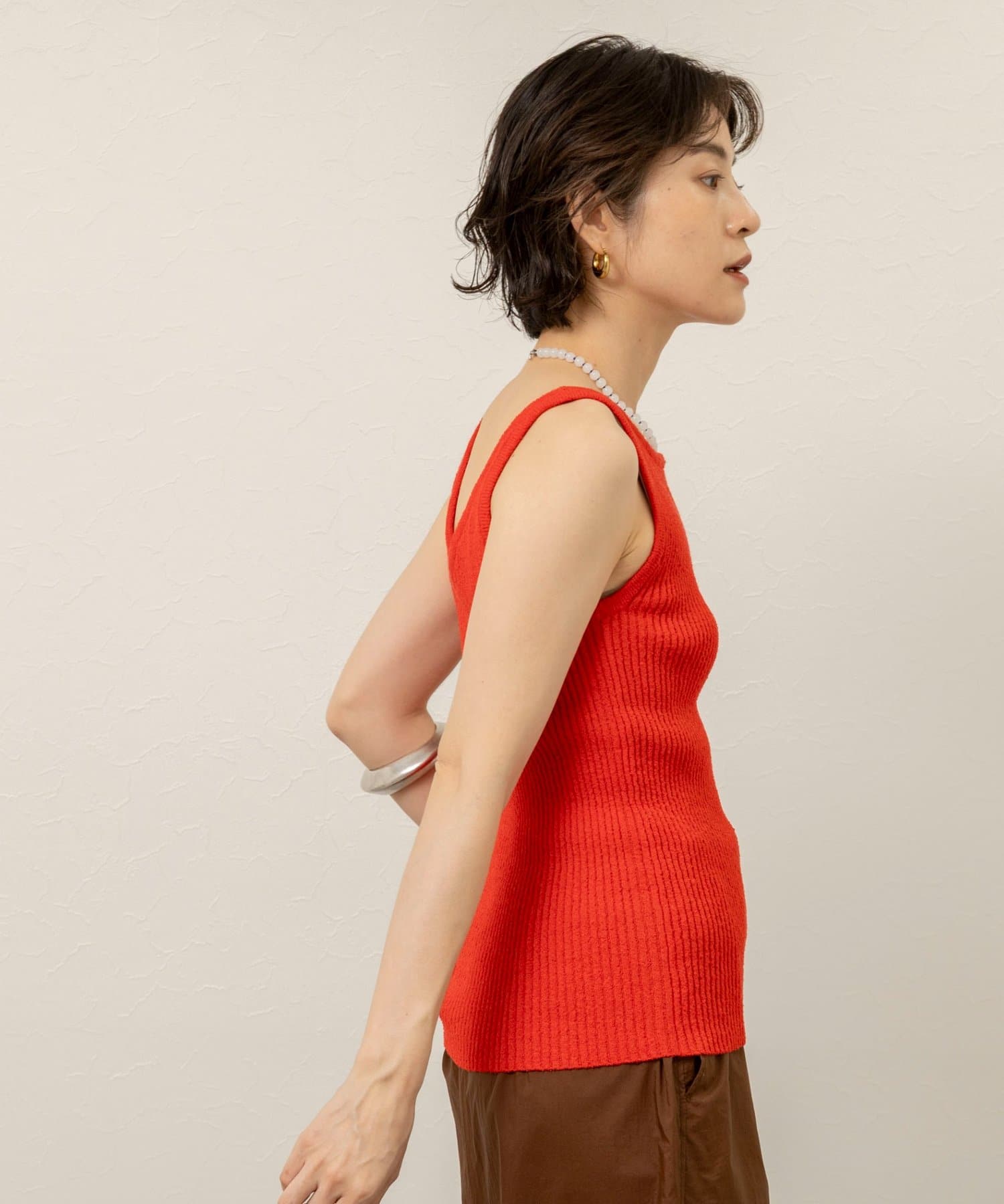 NOLLEY'S(ノーリーズ) 《手洗い可能》ブークレタンクトップ