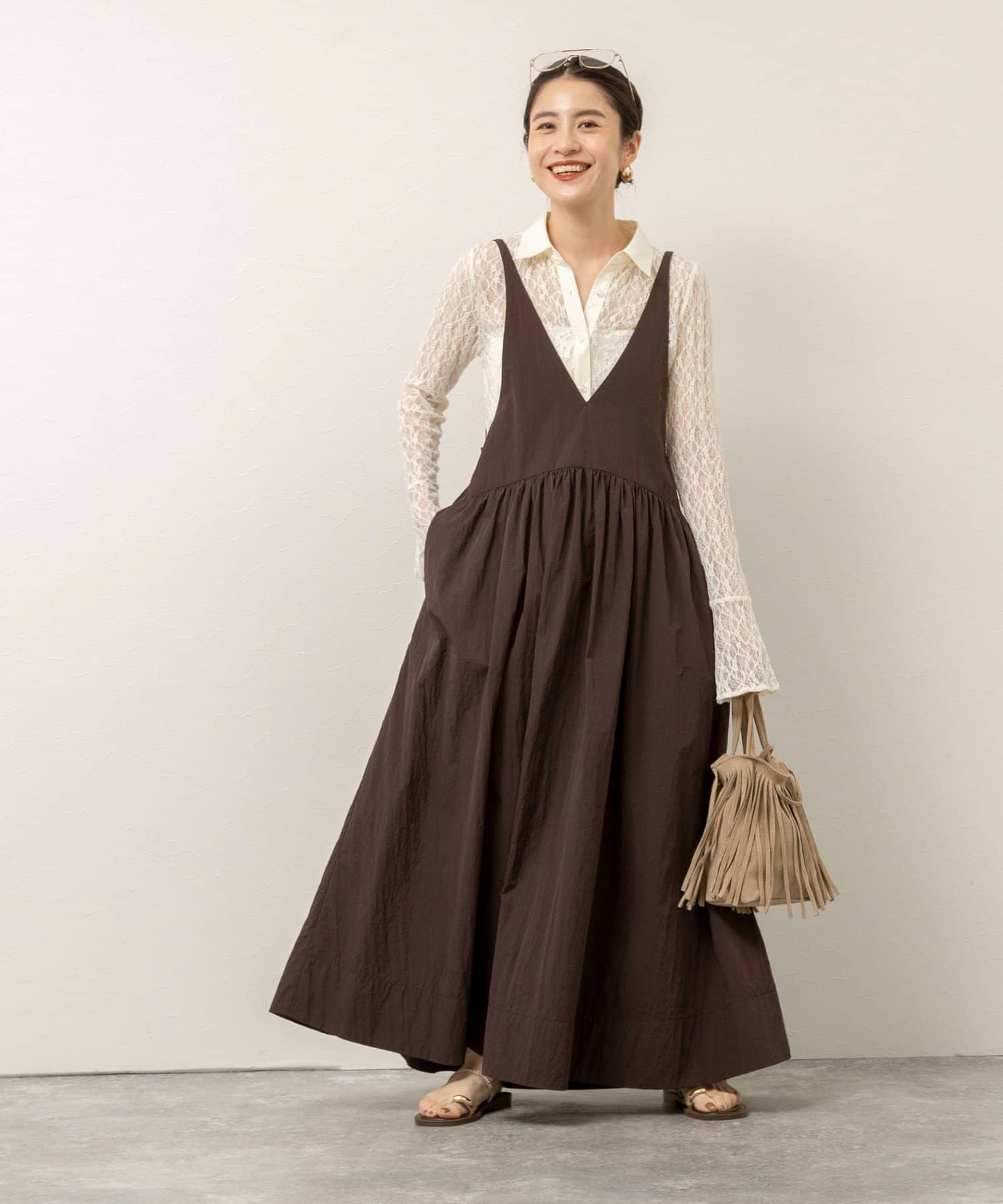 NOLLEY'S(ノーリーズ) 【追加】【MAQWEL/マクウェル】ウォッシャブルソフトタフタワンピース