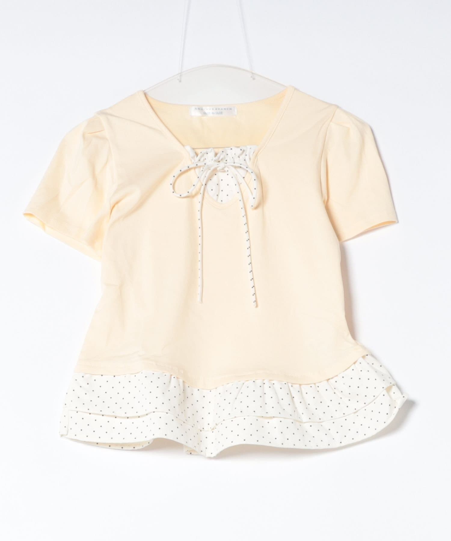 NICE CLAUP / OLIVE des OLIVE OUTLET(ナイスクラップ  / オリーブ デ オリーブ アウトレット) 【ANOTHER BRANCH】裾ドットフリルＴシャツ