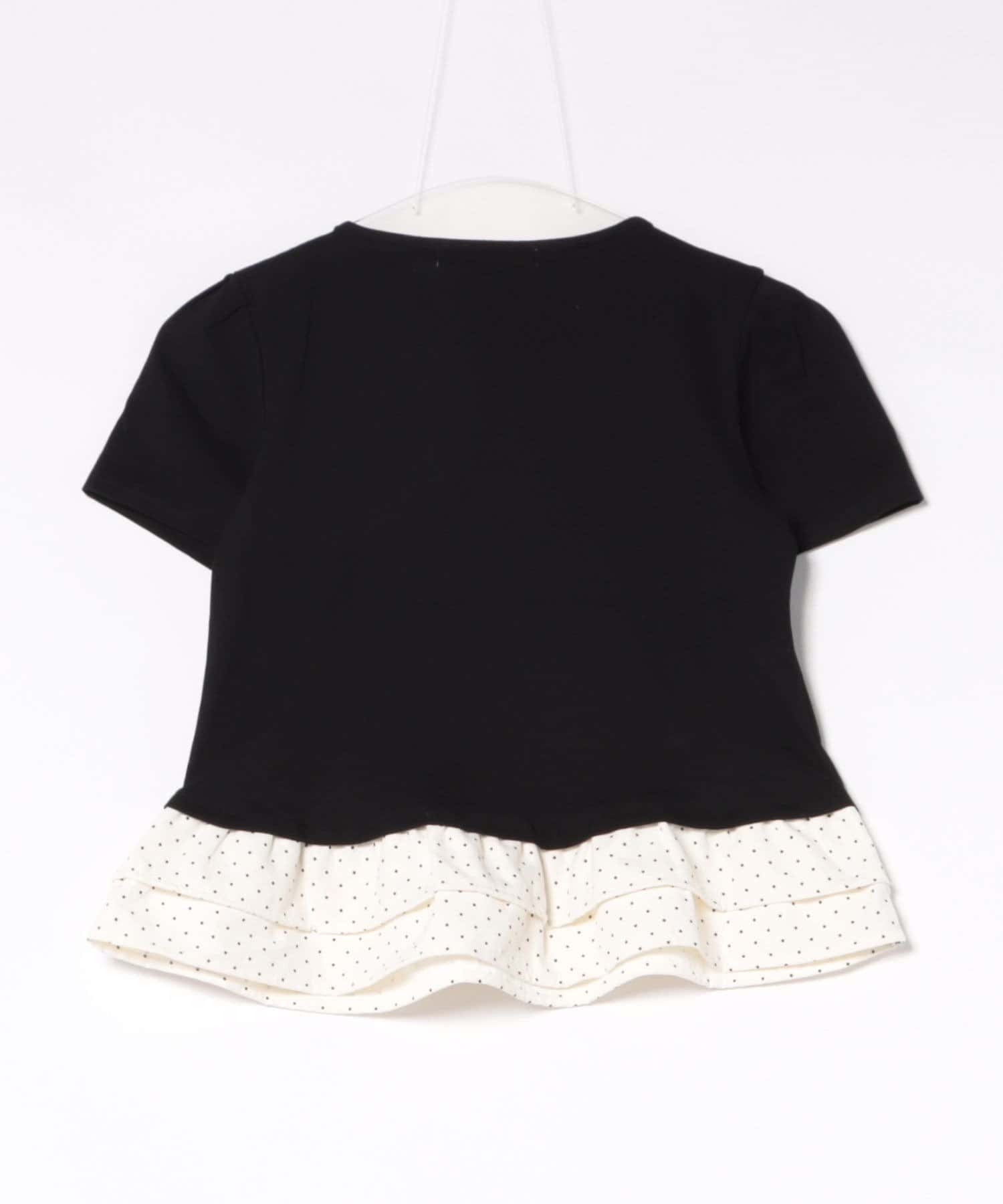 NICE CLAUP / OLIVE des OLIVE OUTLET(ナイスクラップ  / オリーブ デ オリーブ アウトレット) 【ANOTHER BRANCH】裾ドットフリルＴシャツ