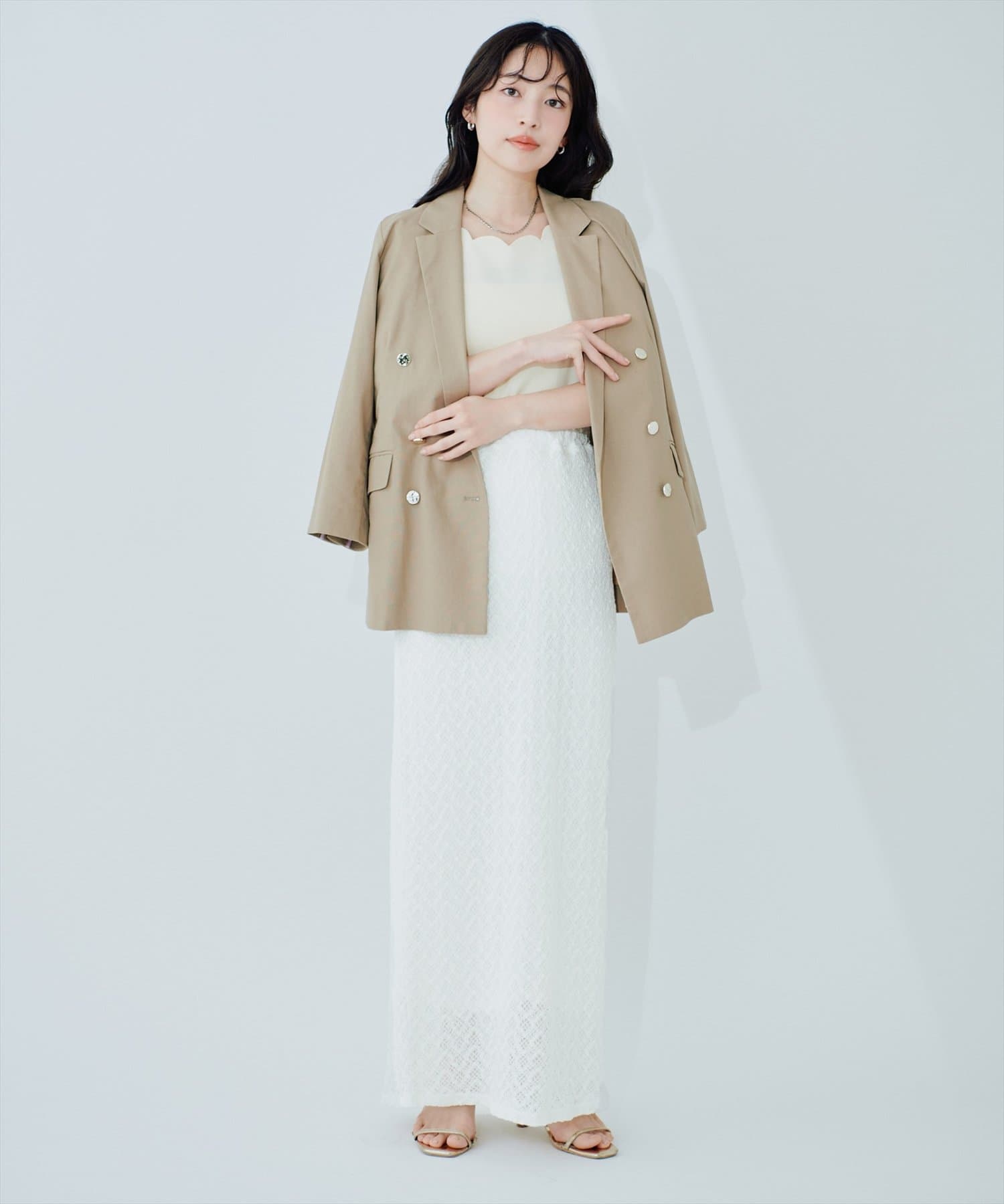 natural couture(ナチュラルクチュール) ストレッチレーススカート