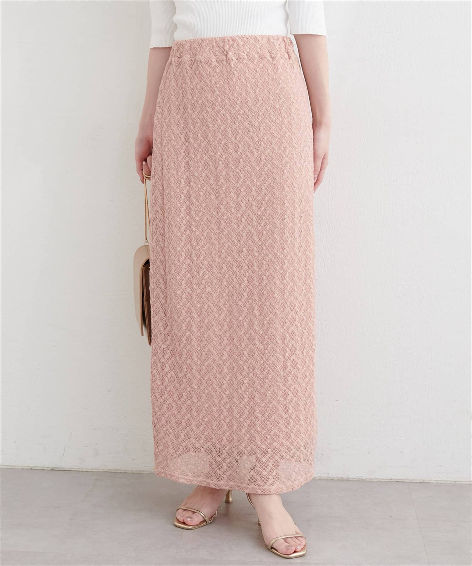 natural couture(ナチュラルクチュール) ストレッチレーススカート