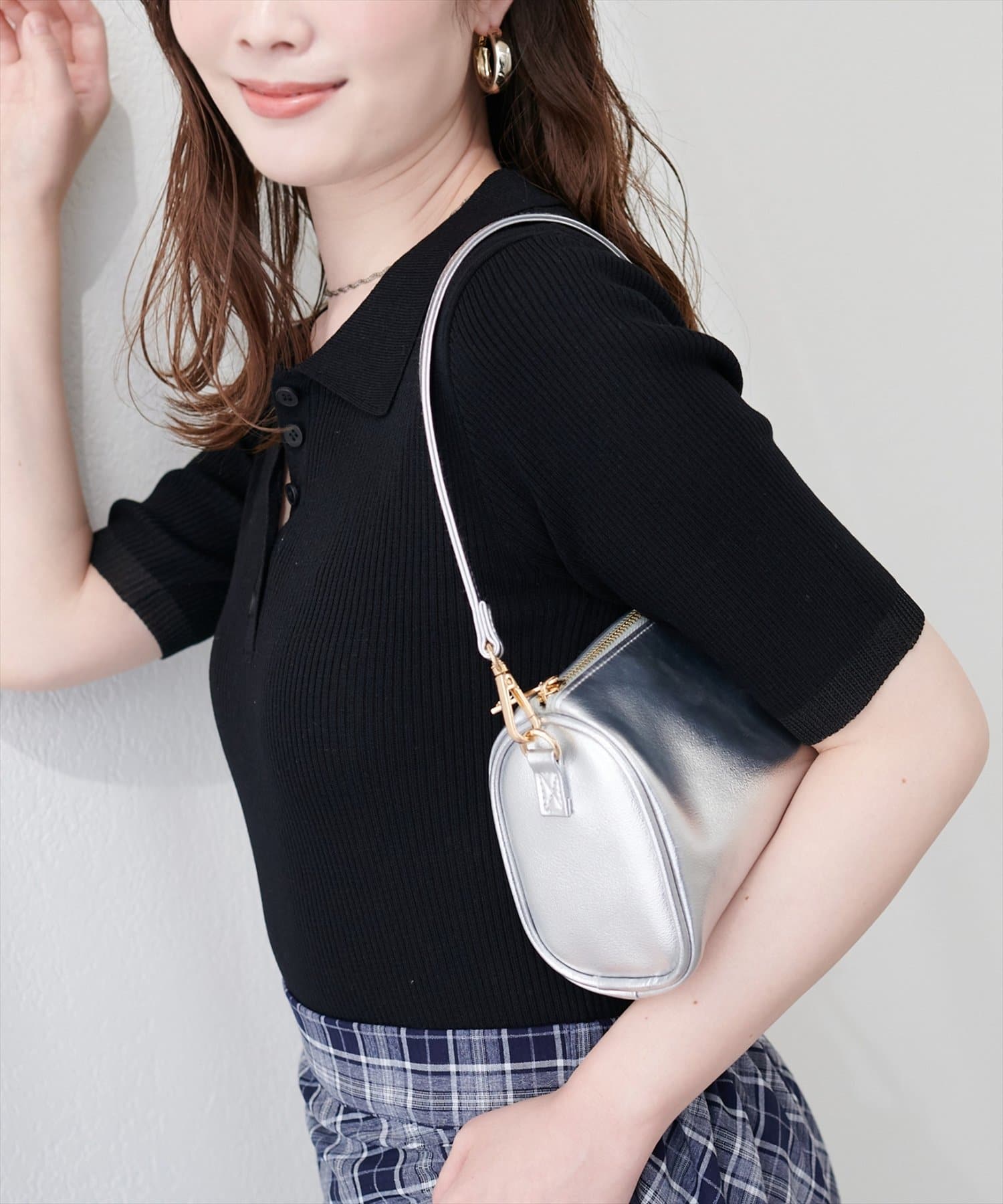 natural couture(ナチュラルクチュール) ラメシアーポロニット