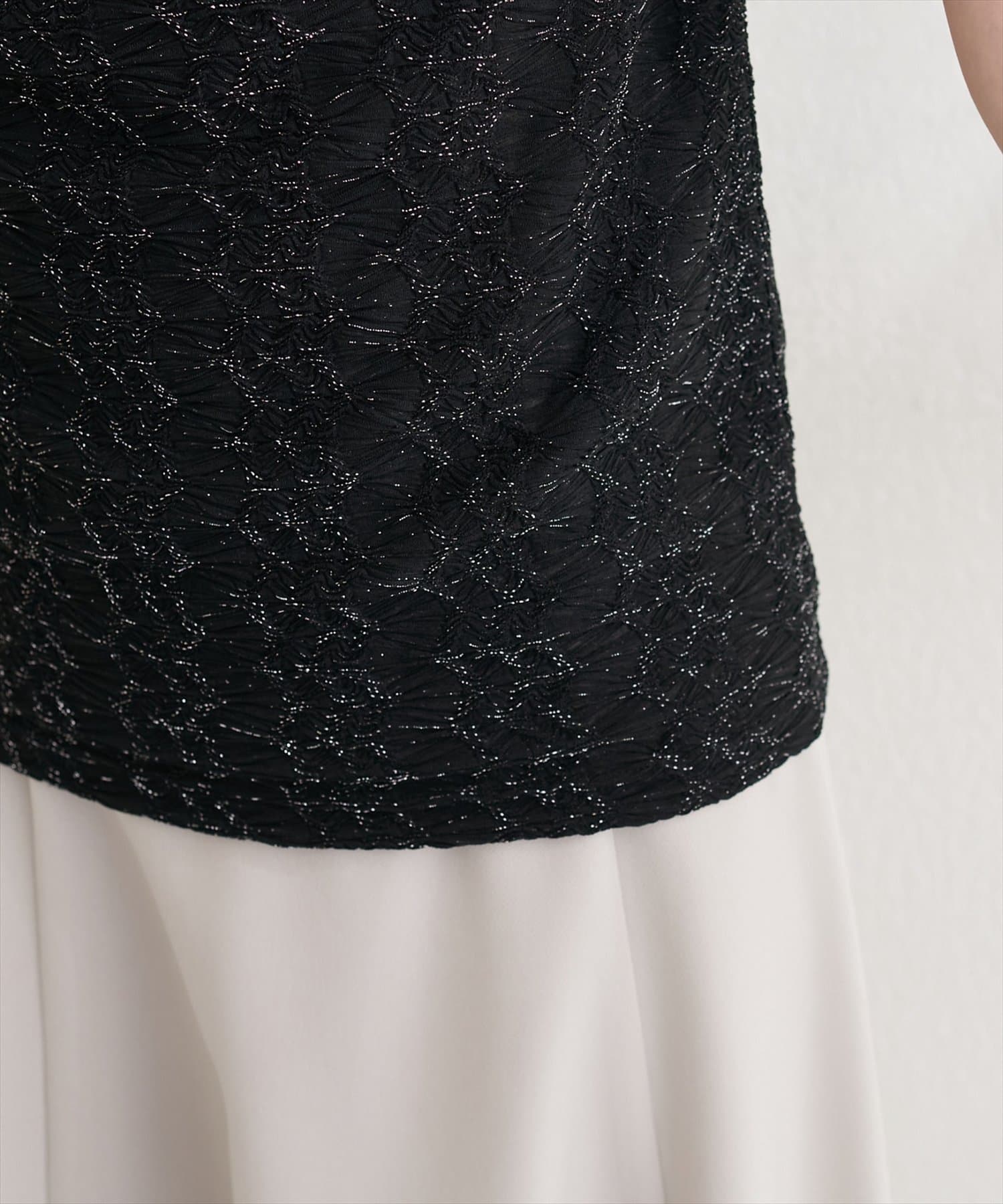 natural couture(ナチュラルクチュール) ジャガードカットドレープTOPS