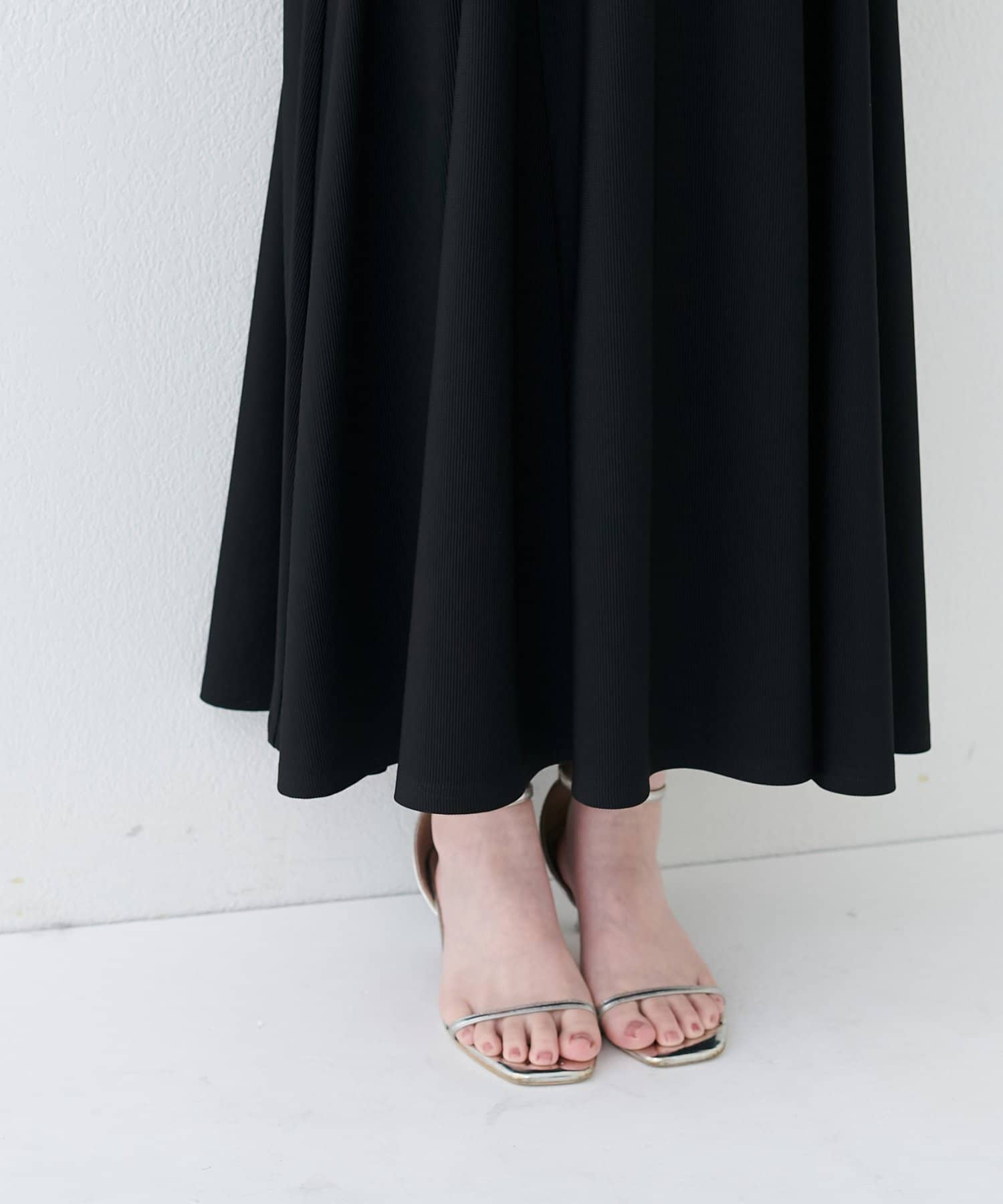 natural couture(ナチュラルクチュール) 美シルエットノースリフレアワンピース