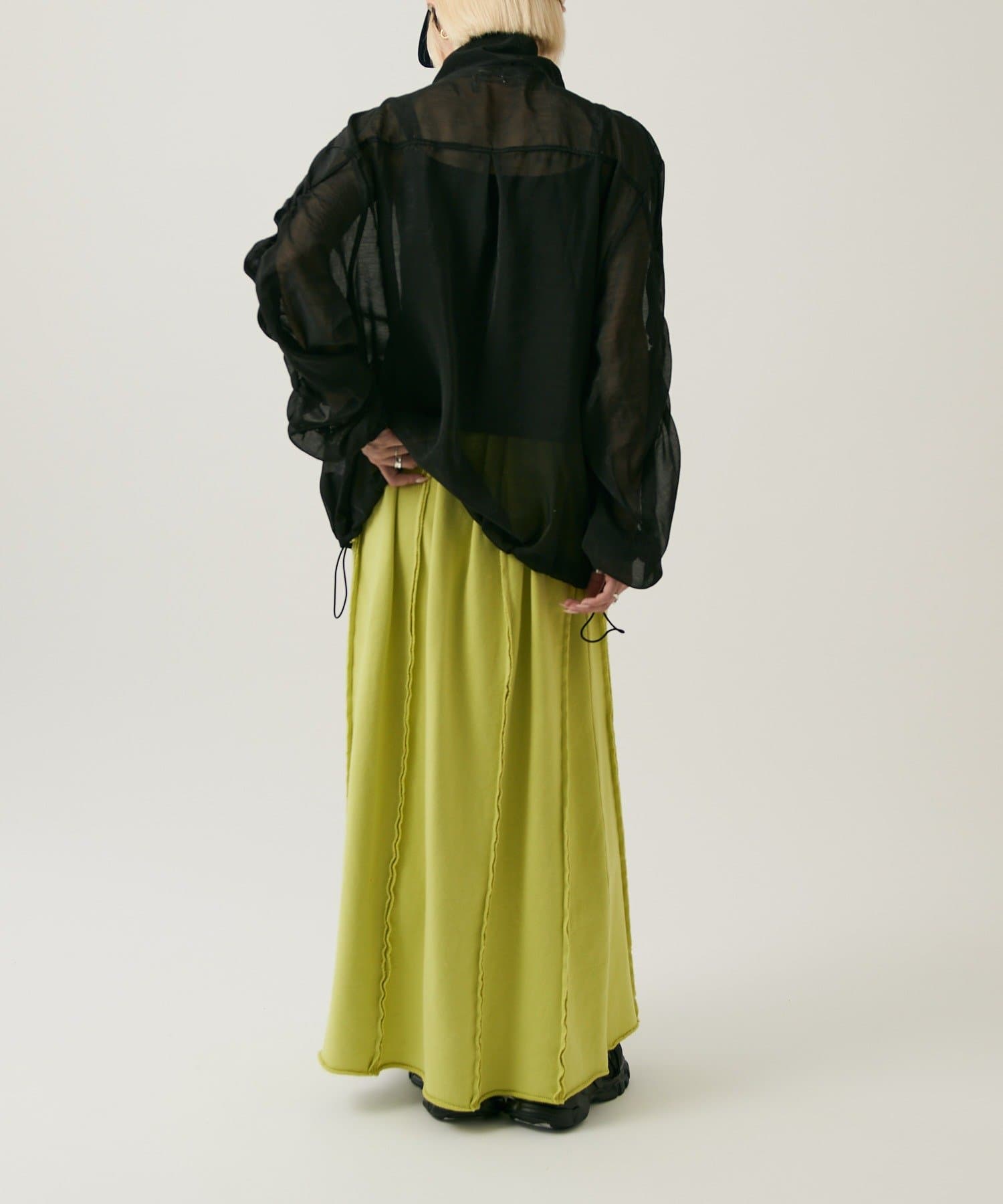 w closet(ダブルクローゼット) 【2サイズ展開/羽織でも１枚でも◎】シアーフリルブルゾン