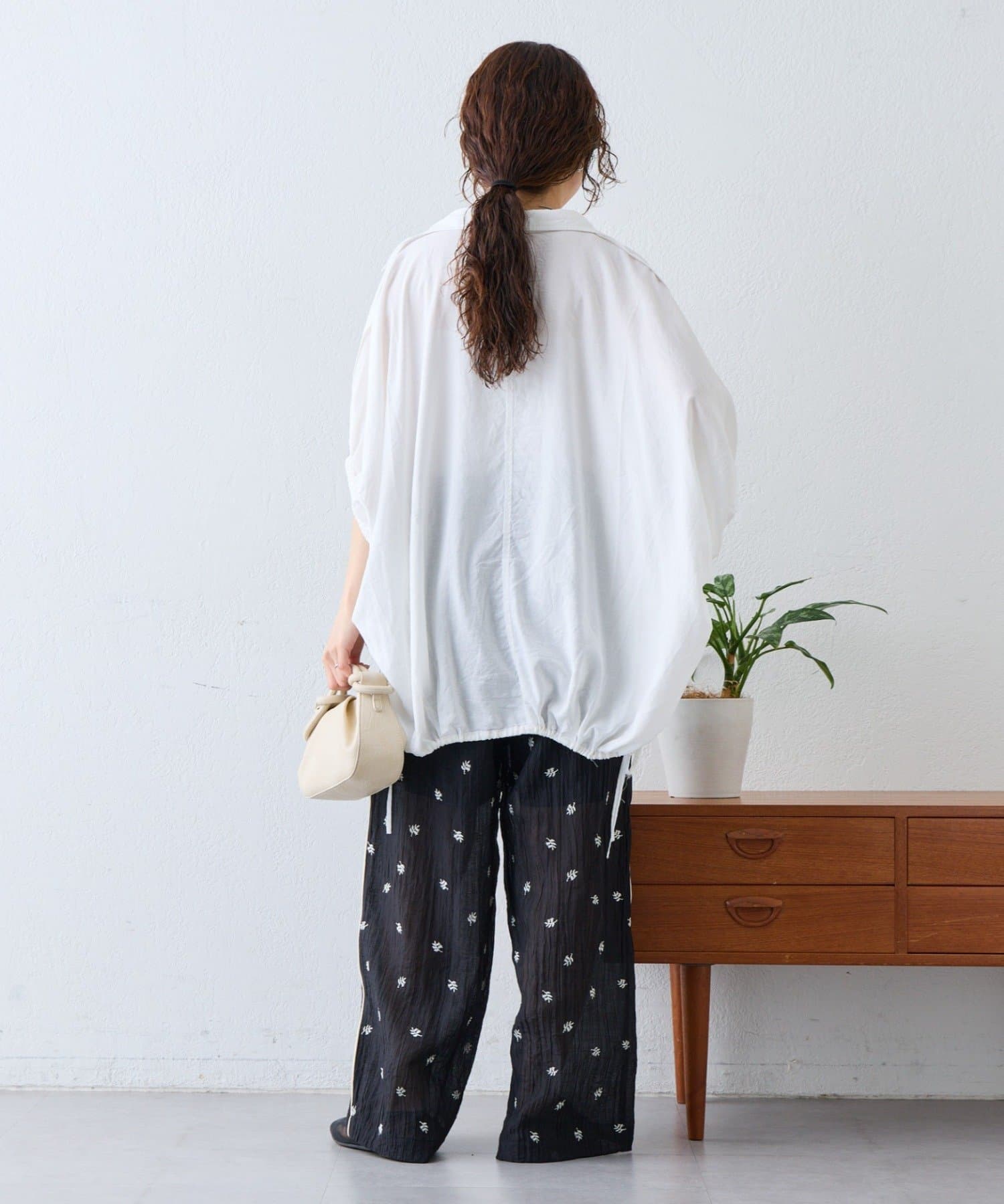 CIAOPANIC TYPY(チャオパニックティピー) 【3サイズ展開】楊柳花柄刺繍イージーパンツ