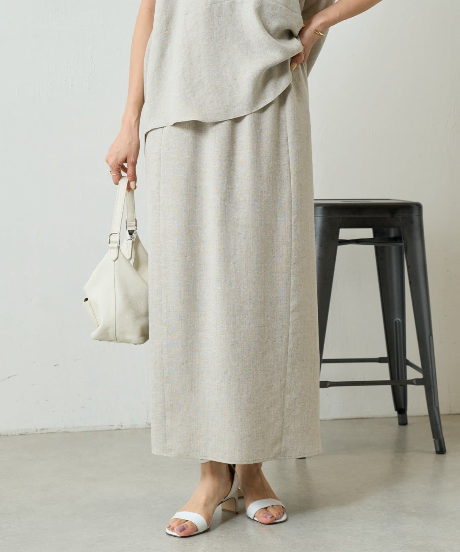 BEARDSLEY(ビアズリー) 《4/24(金)12:00予約開始》麻調合繊スカート《LIVETART》