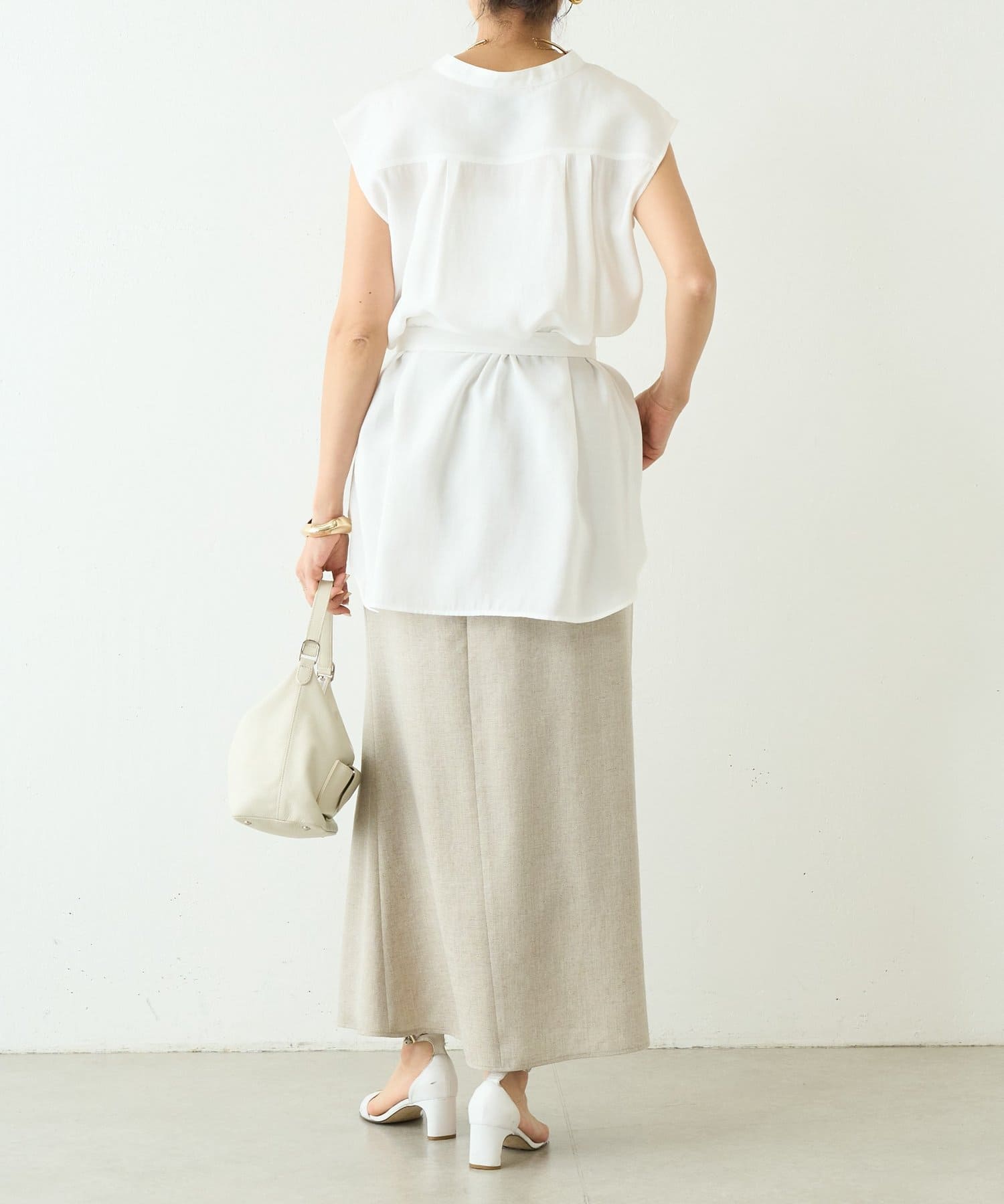 BEARDSLEY(ビアズリー) 《4/24(金)12:00予約開始》麻調合繊スカート《LIVETART》