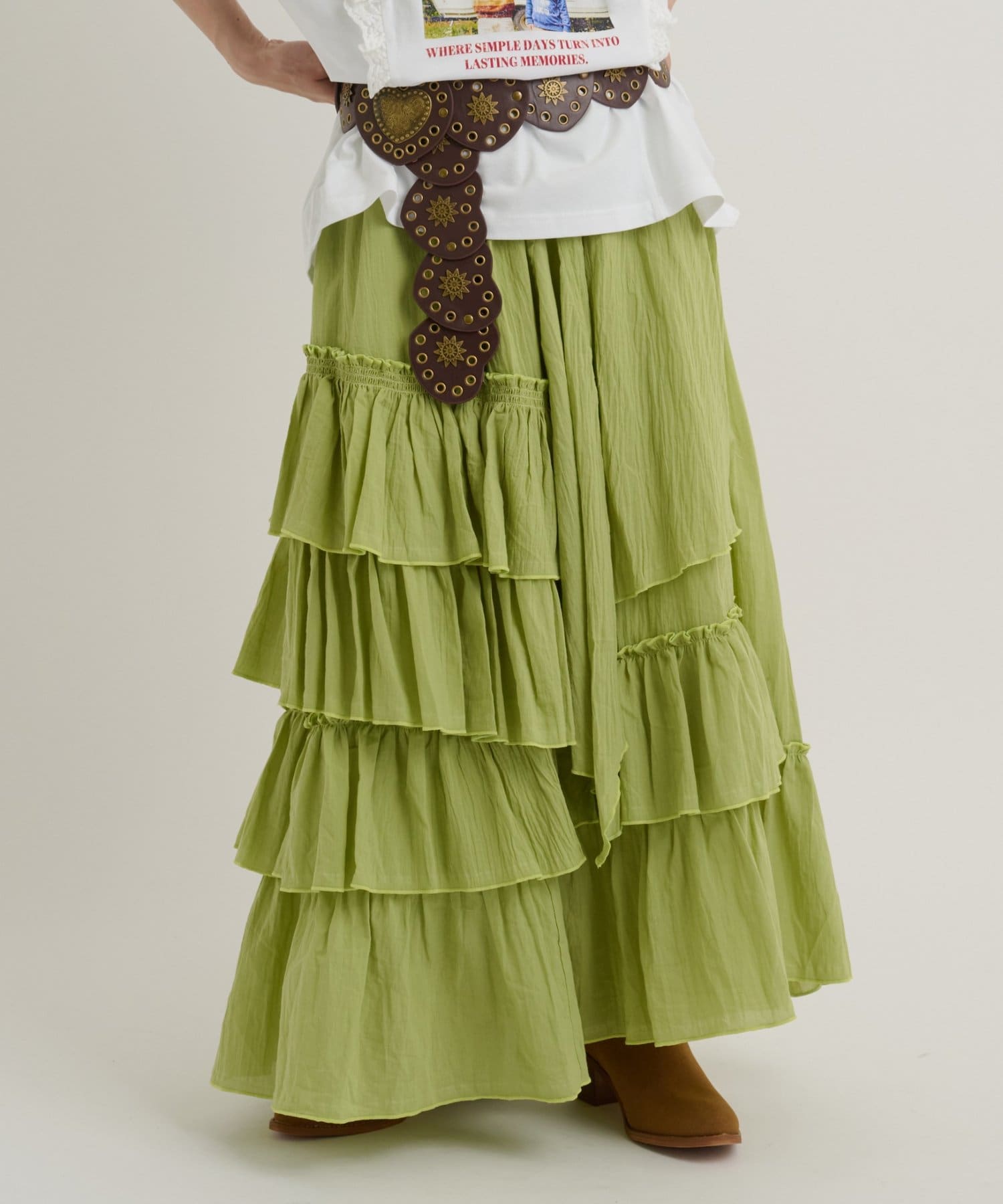 w closet(ダブルクローゼット) アシメティアードロングSK