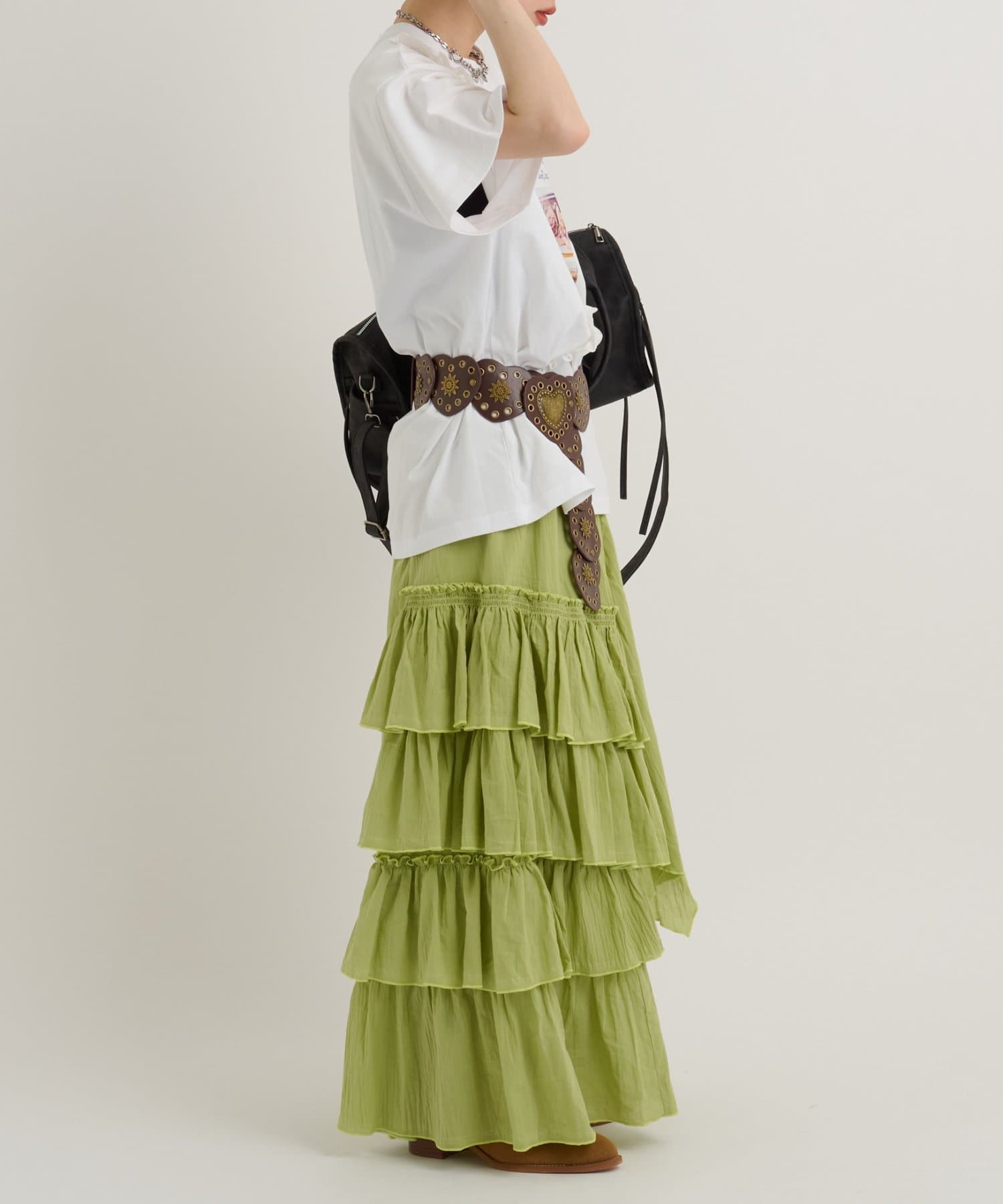 w closet(ダブルクローゼット) アシメティアードロングSK