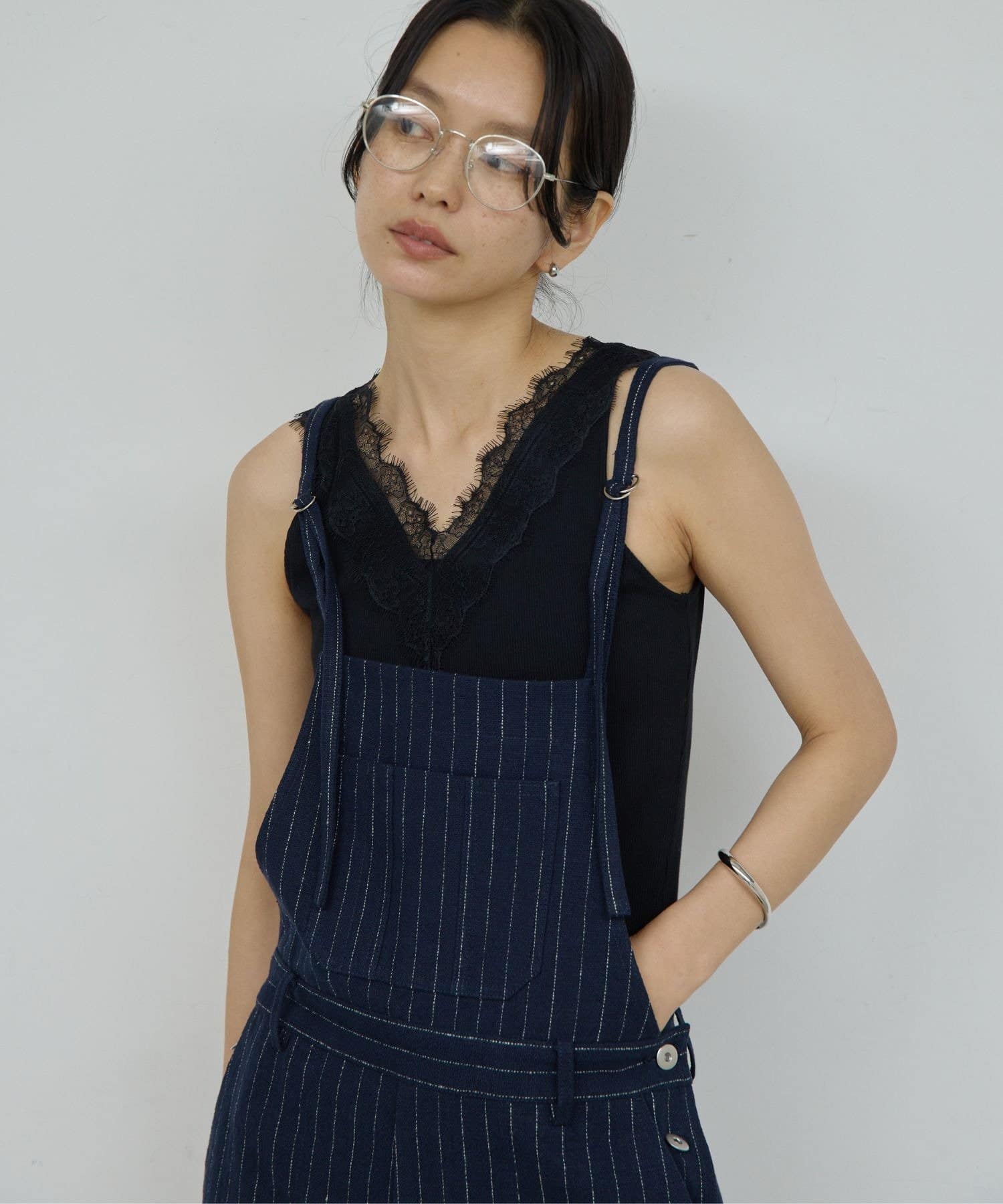 GALLARDAGALANTE(ガリャルダガランテ) Vレースリブタンク