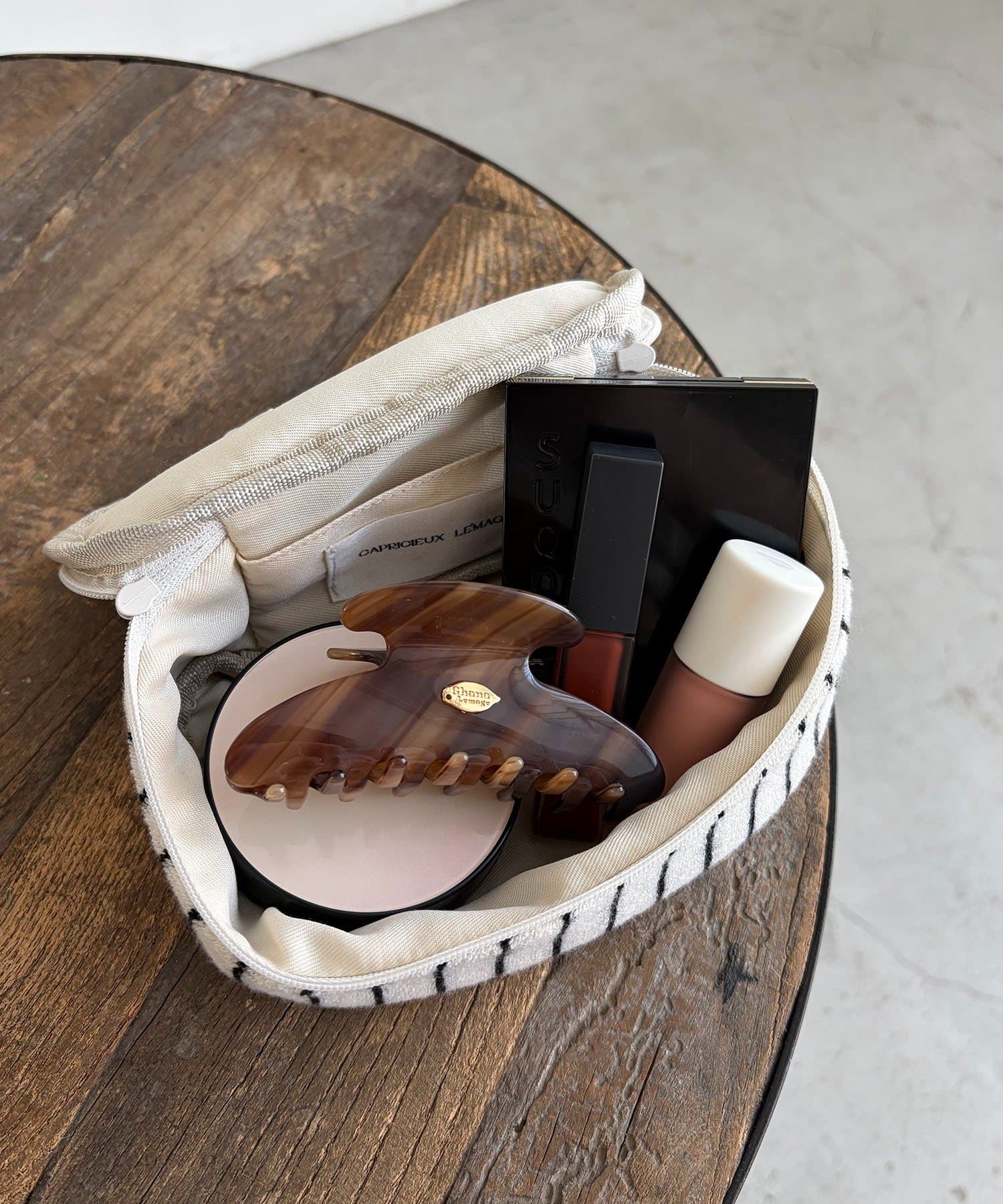 CAPRICIEUX LE'MAGE(カプリシュレマージュ) 【母の日/Ghana × LE'MAGE コラボ】ボーダーBOXポーチ