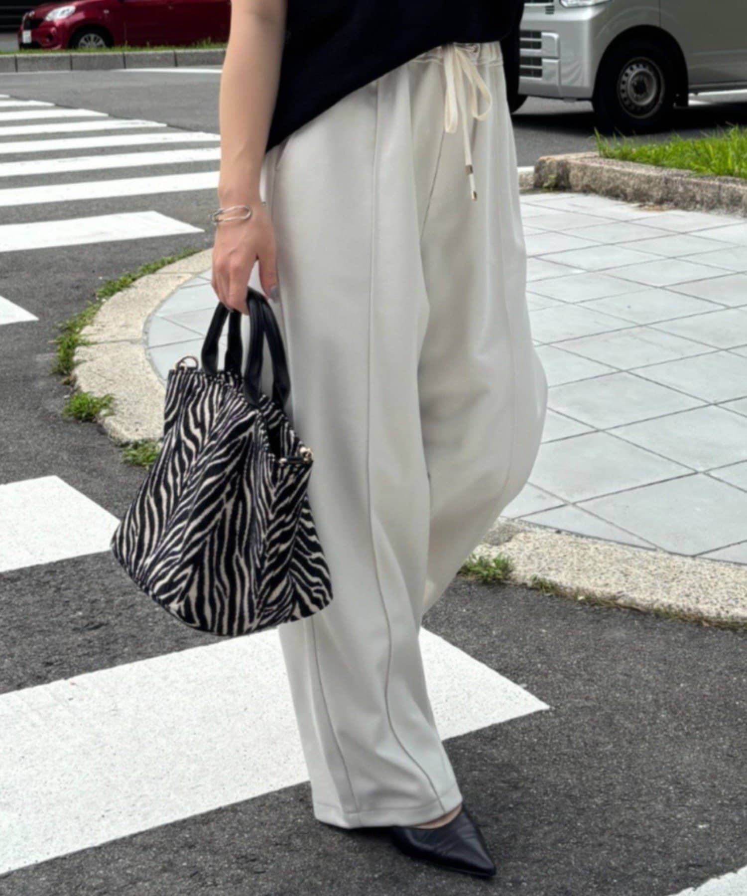 Jena　espace merveilleux(ジェナ　エスパスメルヴェイユ) ゼブラジャガードバッグ