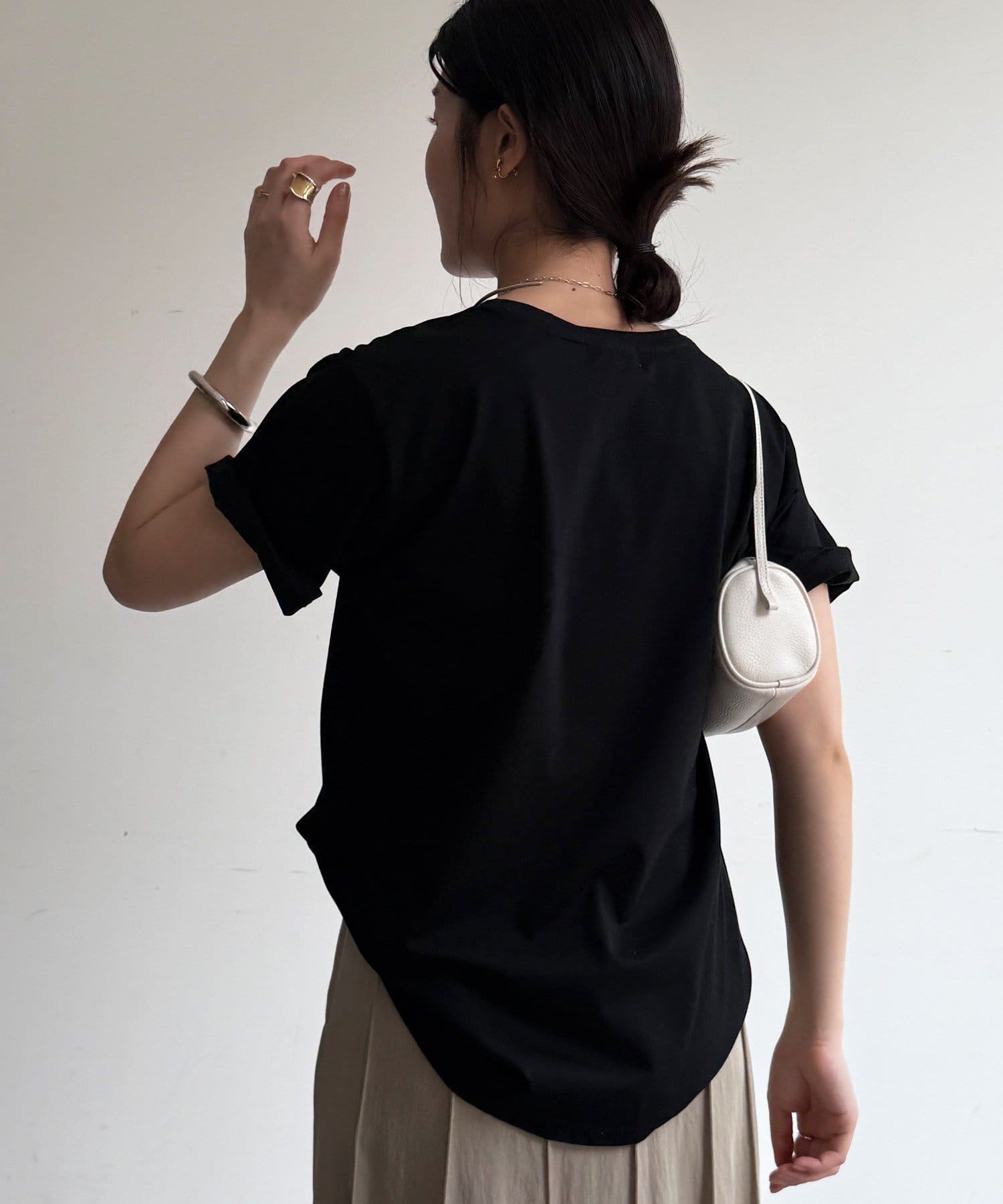 DOUDOU(ドゥドゥ) 【WEB限定】刺繍×プリントチャームイラストTEE