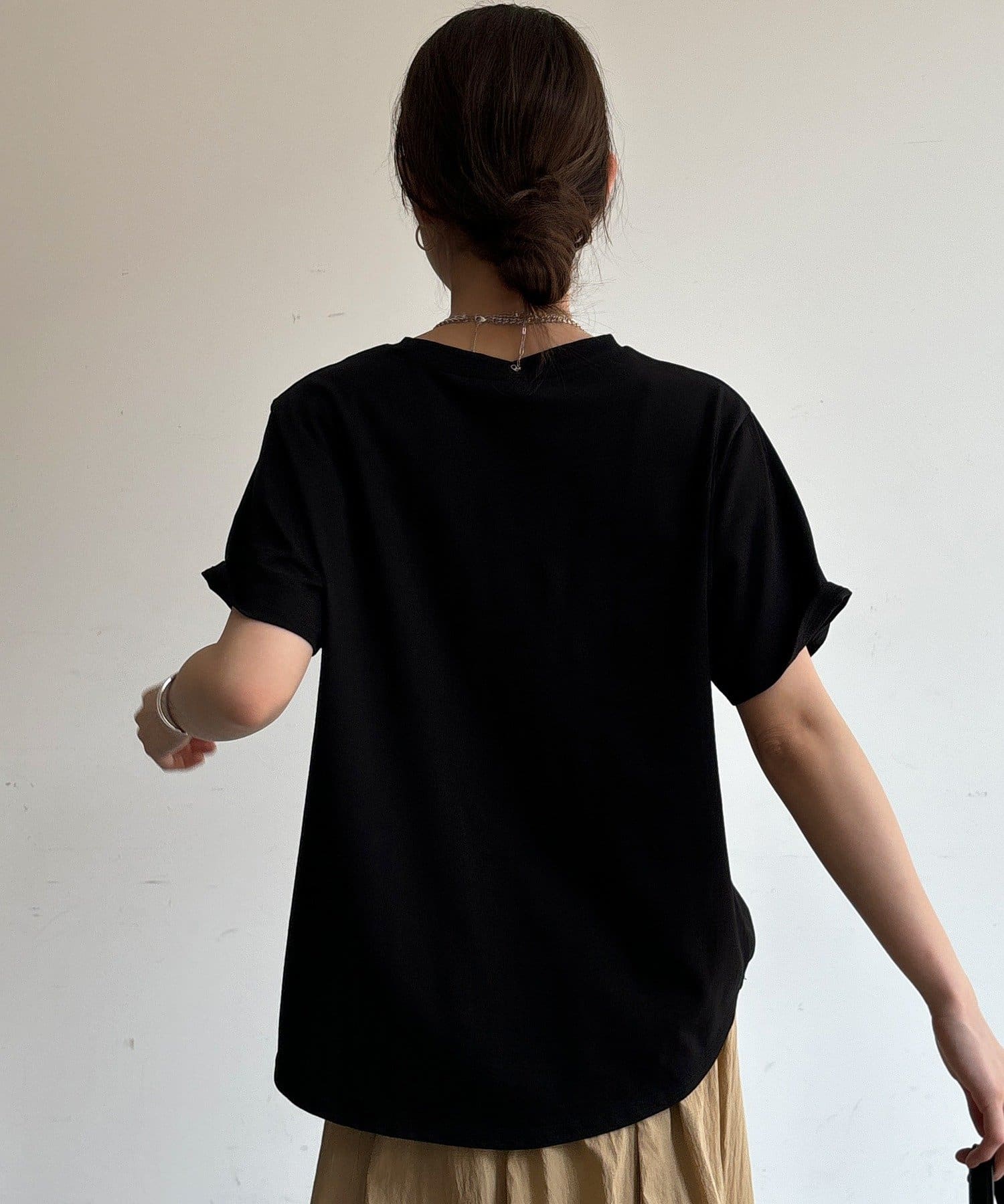 DOUDOU(ドゥドゥ) 【WEB限定】レオパードチュール重ねTEE
