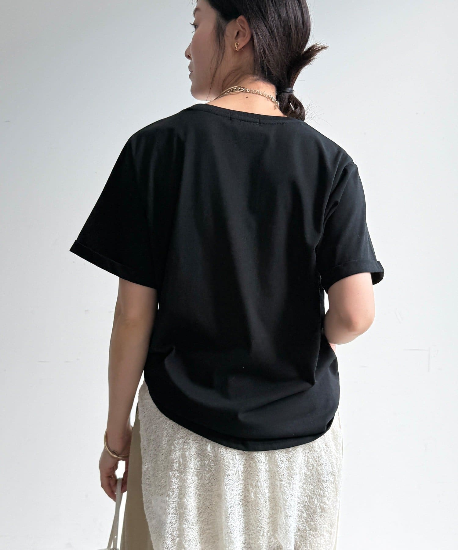 DOUDOU(ドゥドゥ) 【WEB限定】ハート×ロゴ刺繍TEE