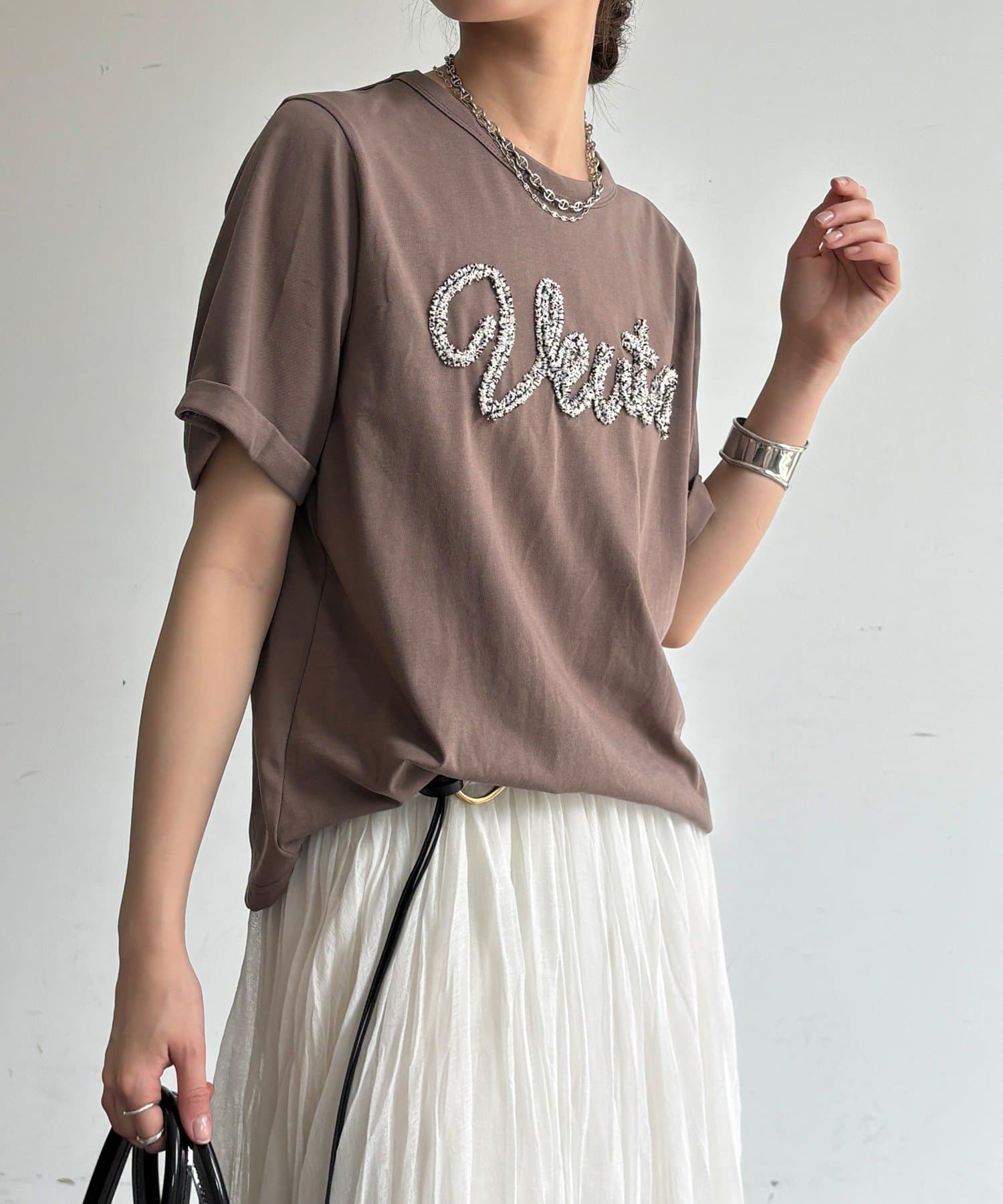 DOUDOU(ドゥドゥ) 【WEB限定】フリンジコードロゴTEE