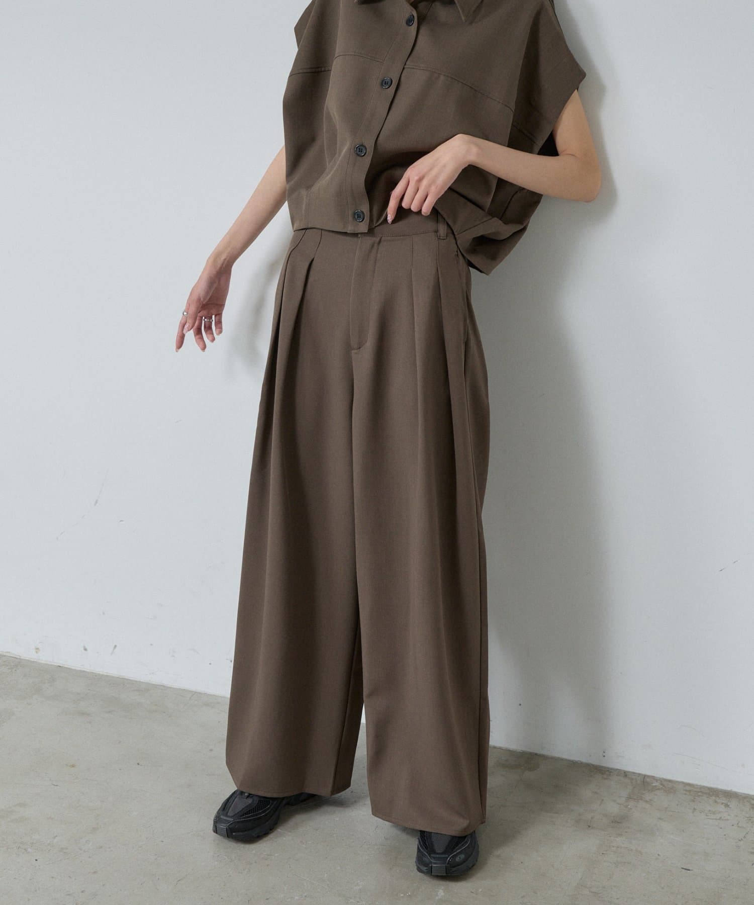 -goocy-(グーシー) 【セットアップ対応】クレープデシンタックワイドパンツ
