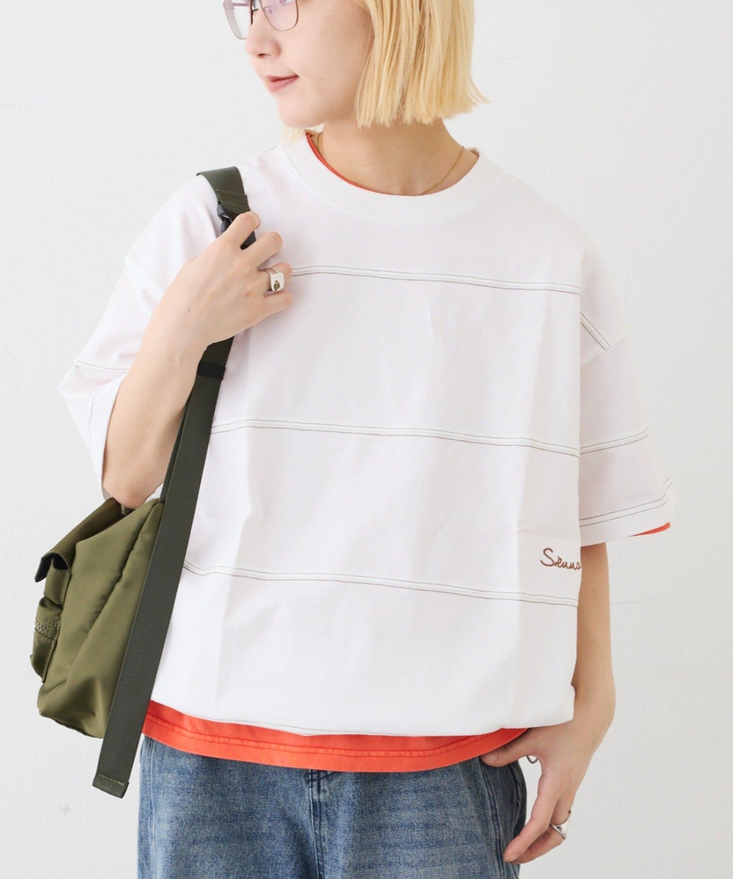 CIAOPANIC TYPY(チャオパニックティピー) 【WEB限定】ステッチボーダービッグTシャツ