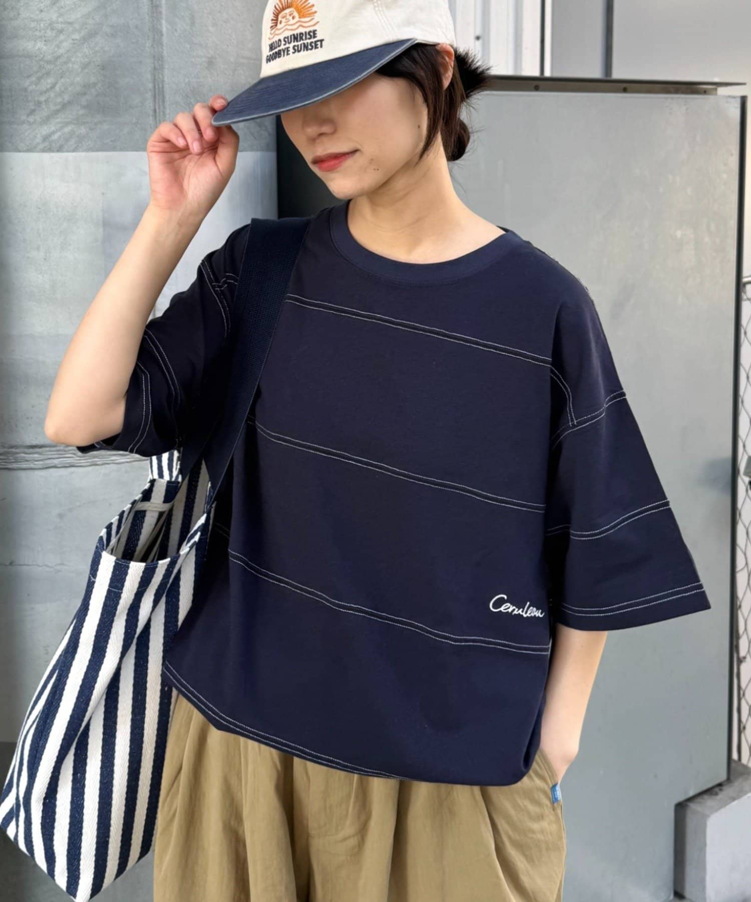 CIAOPANIC TYPY(チャオパニックティピー) 【WEB限定】ステッチボーダービッグTシャツ