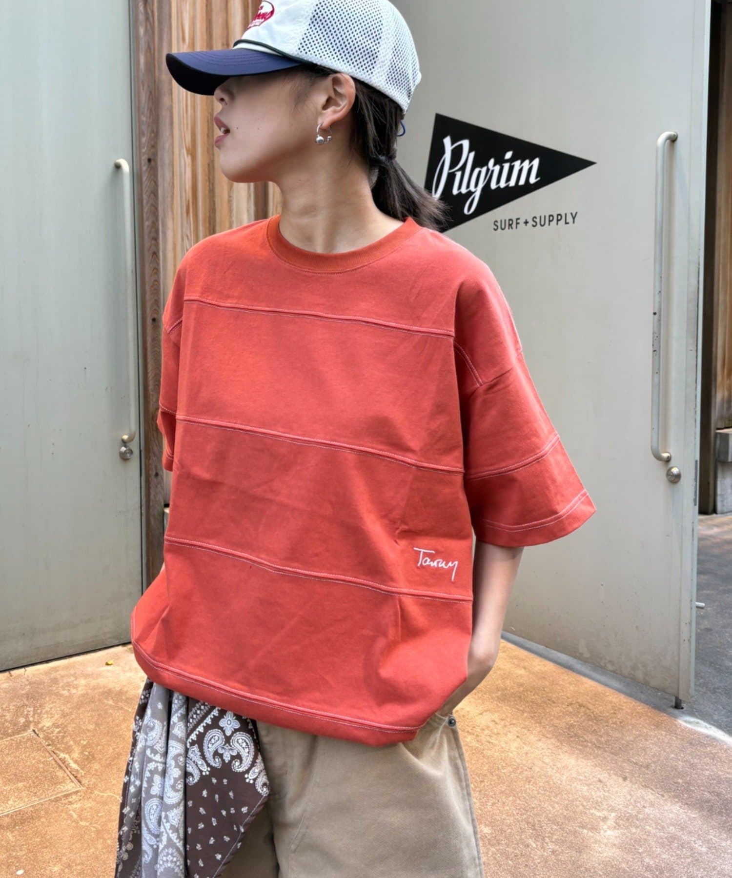 CIAOPANIC TYPY(チャオパニックティピー) 【WEB限定】ステッチボーダービッグTシャツ