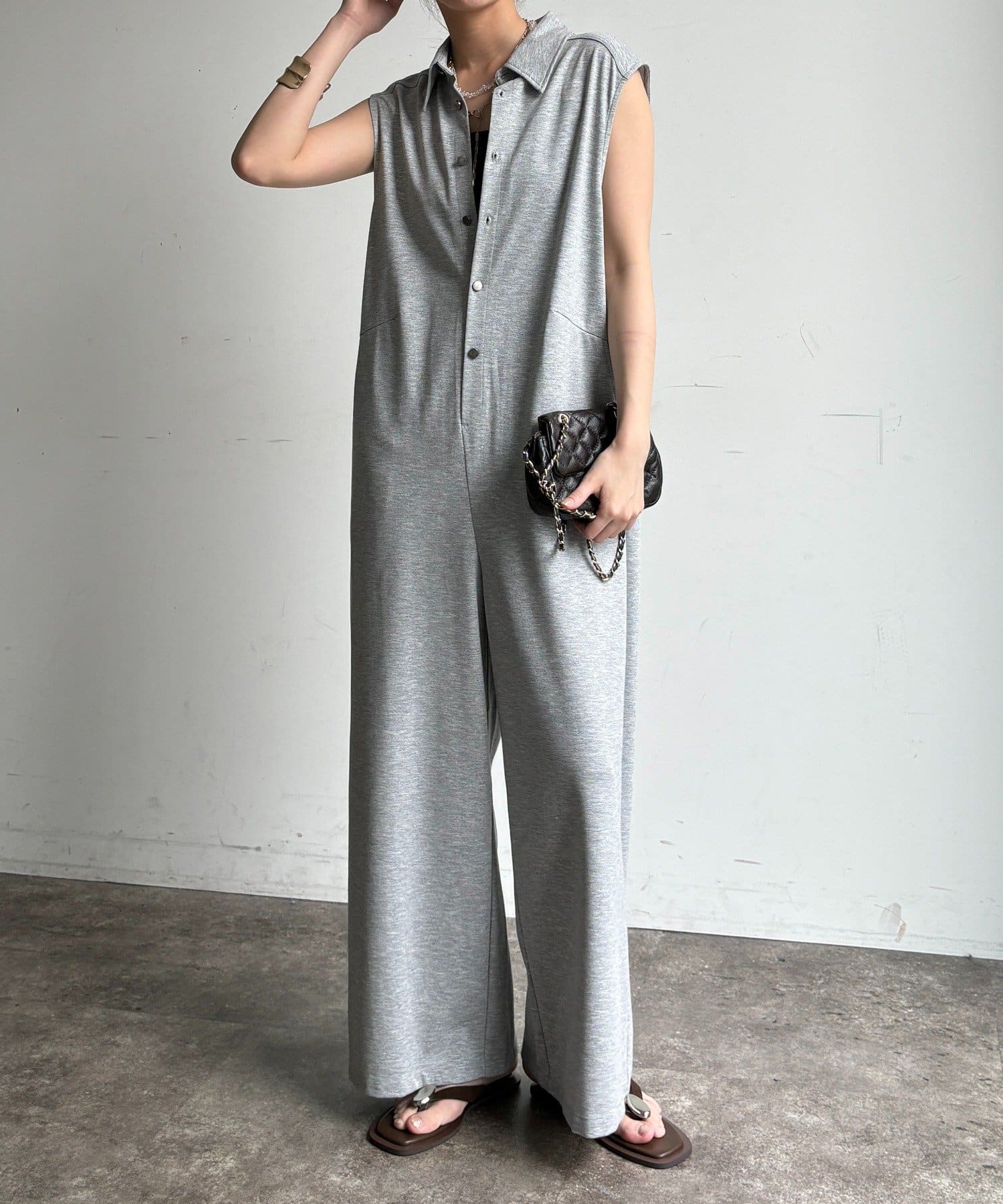 DOUDOU(ドゥドゥ) カットカルゼジャンプスーツ