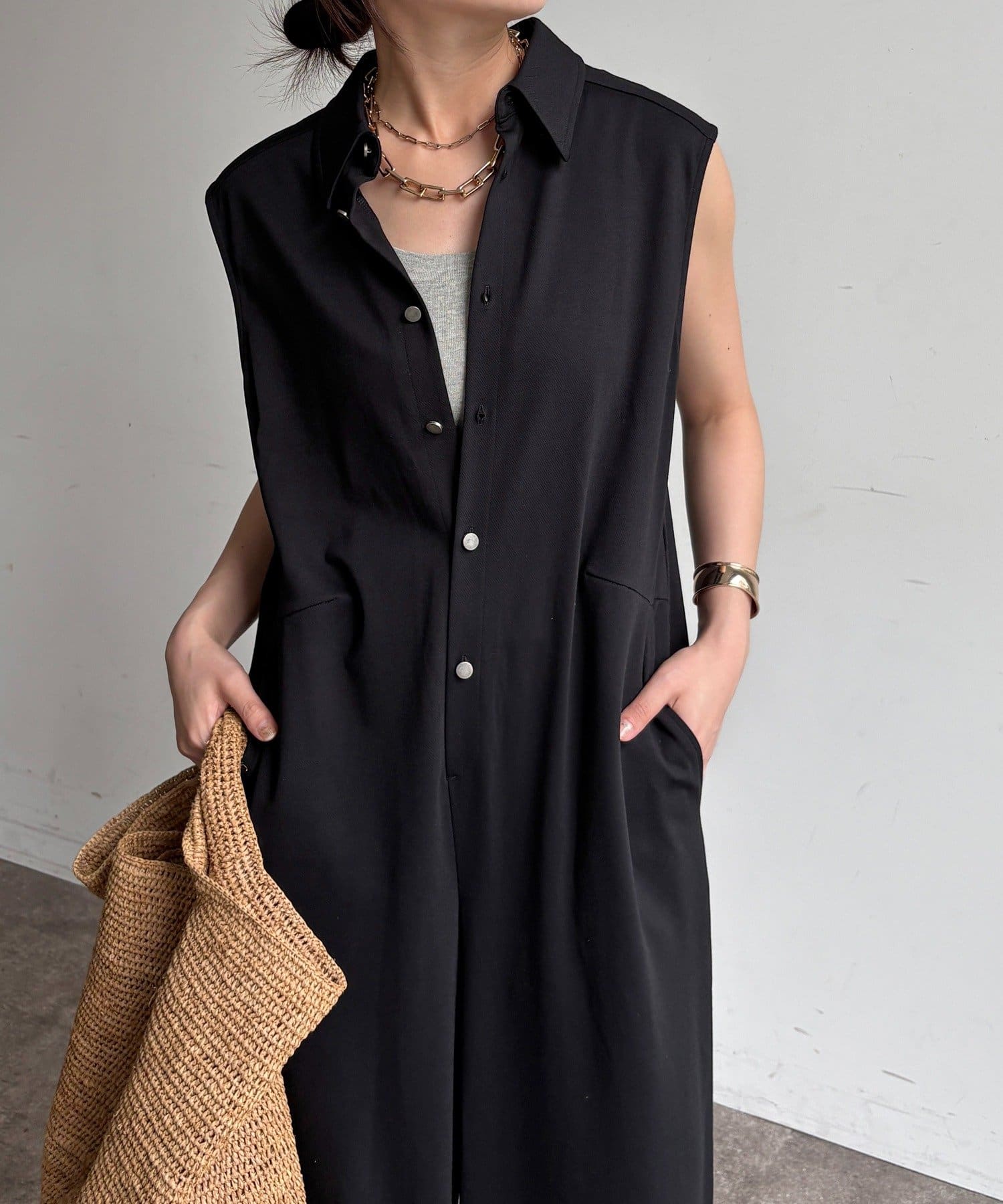 DOUDOU(ドゥドゥ) カットカルゼジャンプスーツ