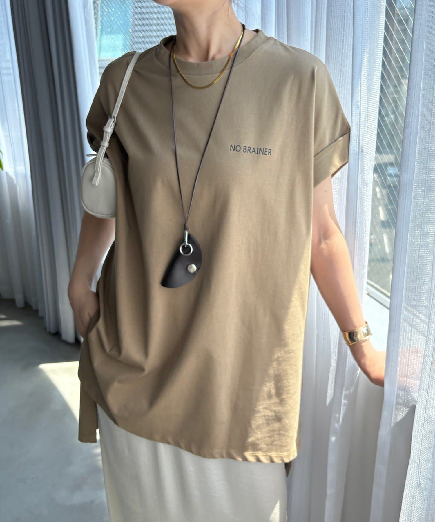 DOUDOU(ドゥドゥ) バックロゴチュニックTEE