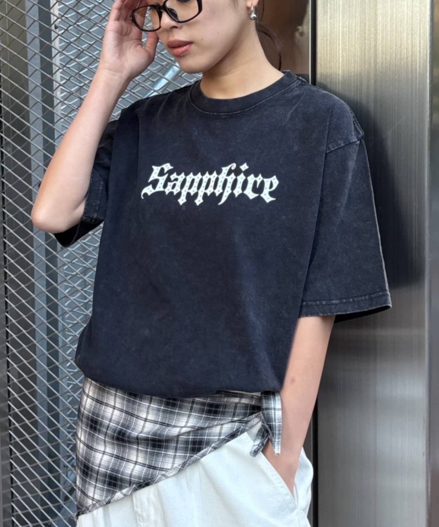 CIAOPANIC TYPY(チャオパニックティピー) 【UNISEX】【WEB限定】SAPPFIREキラキラストーンTシャツ