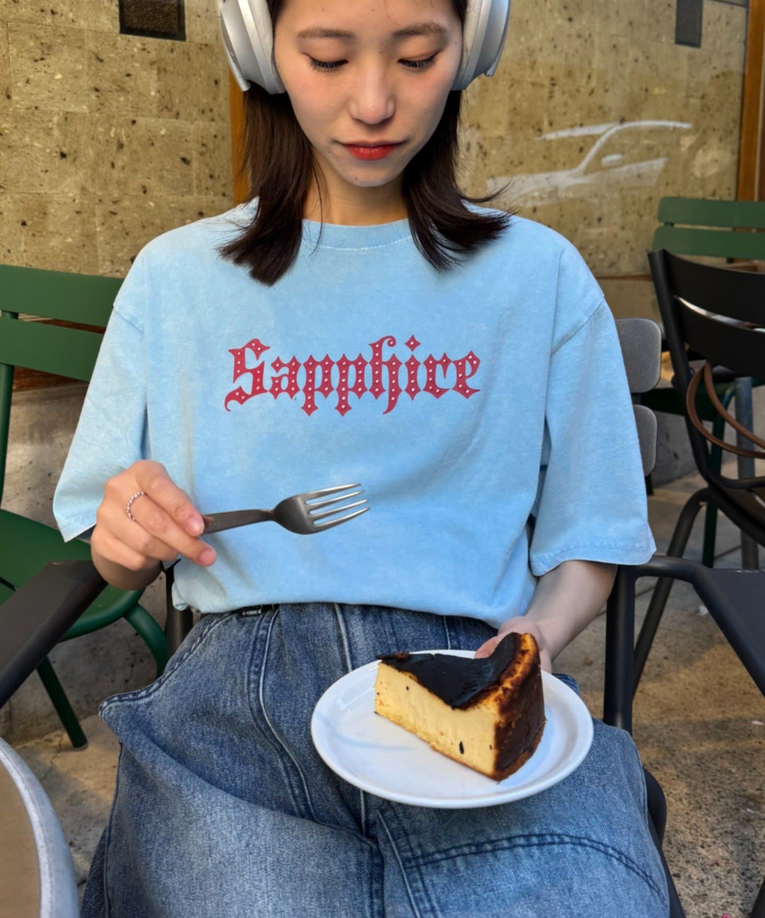 CIAOPANIC TYPY(チャオパニックティピー) 【UNISEX】【WEB限定】SAPPFIREキラキラストーンTシャツ