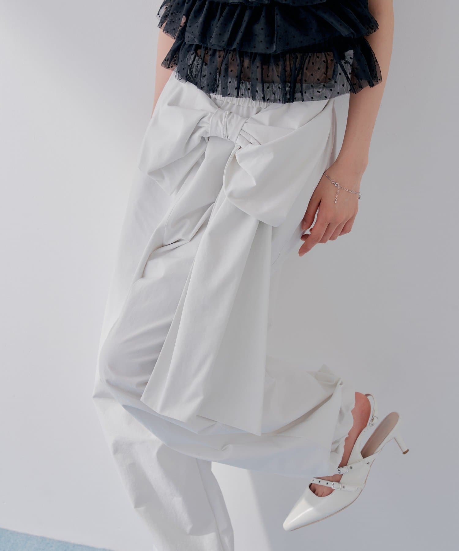 Chico(チコ) 【SALON by Chico】フロントリボンタックカーゴパンツ