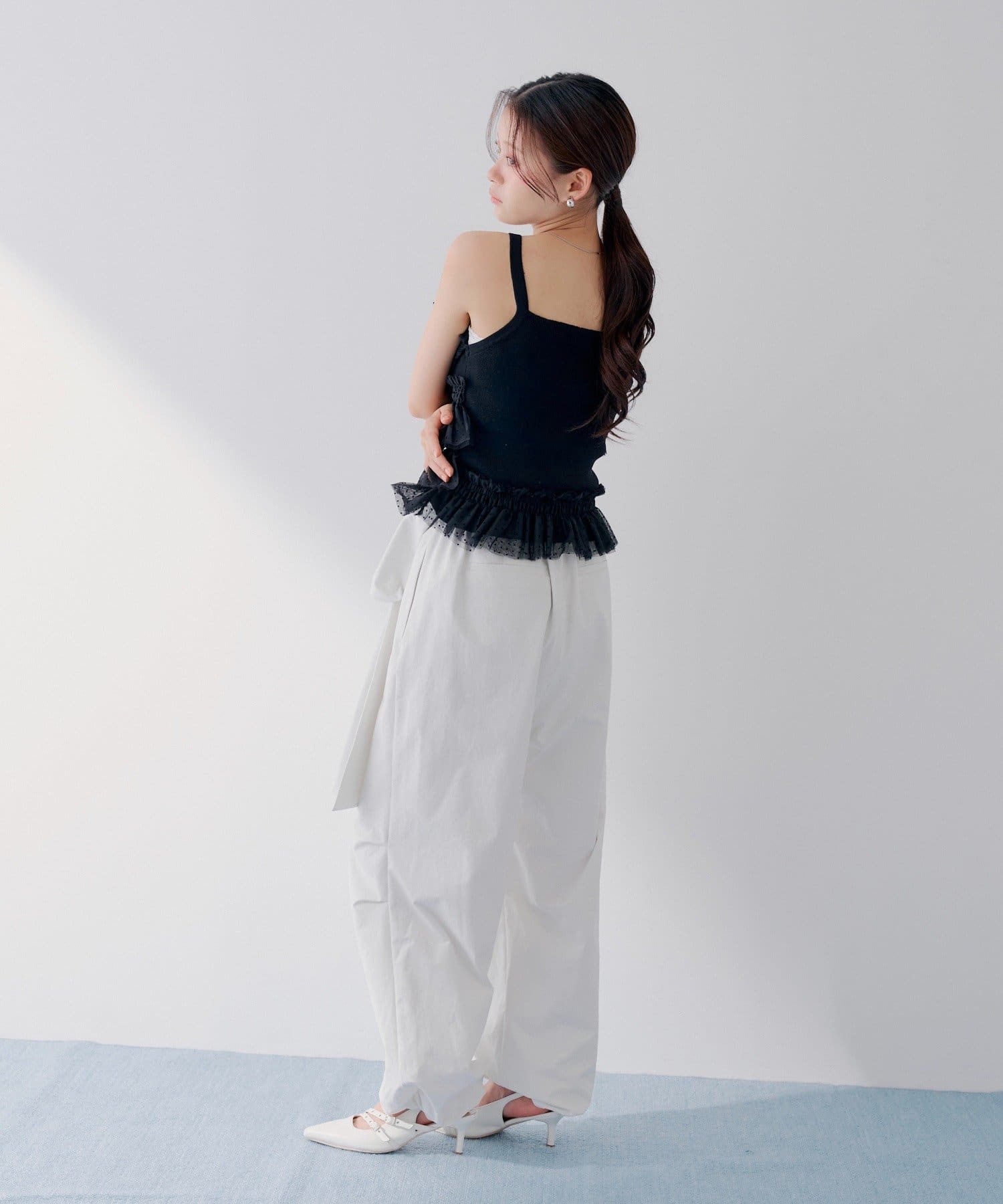 Chico(チコ) 【SALON by Chico】フロントリボンタックカーゴパンツ