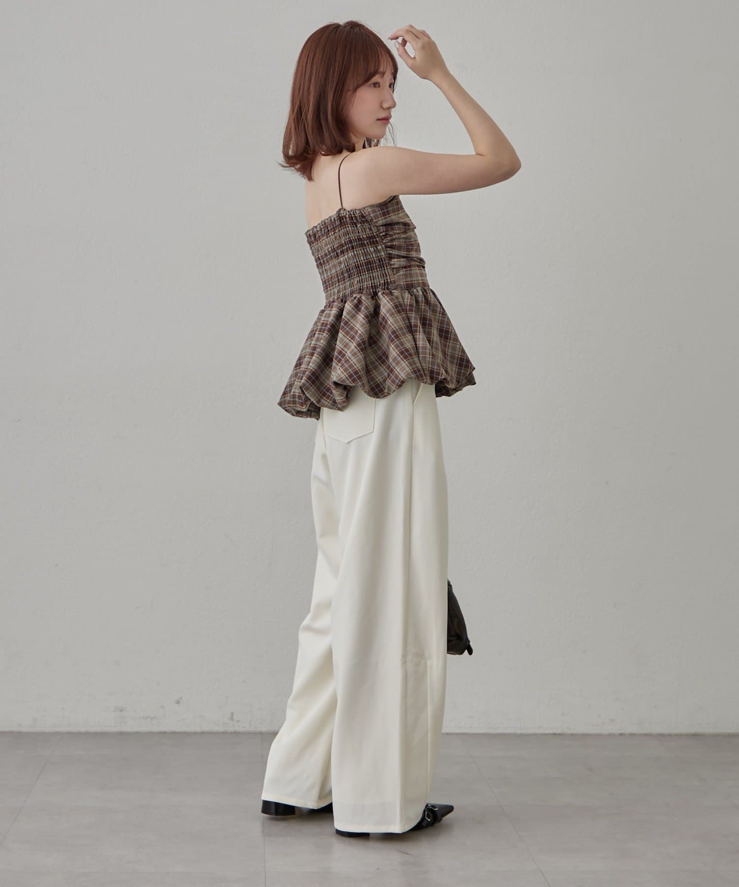 mline(エムライン) [mline]折り返しレーススラックス