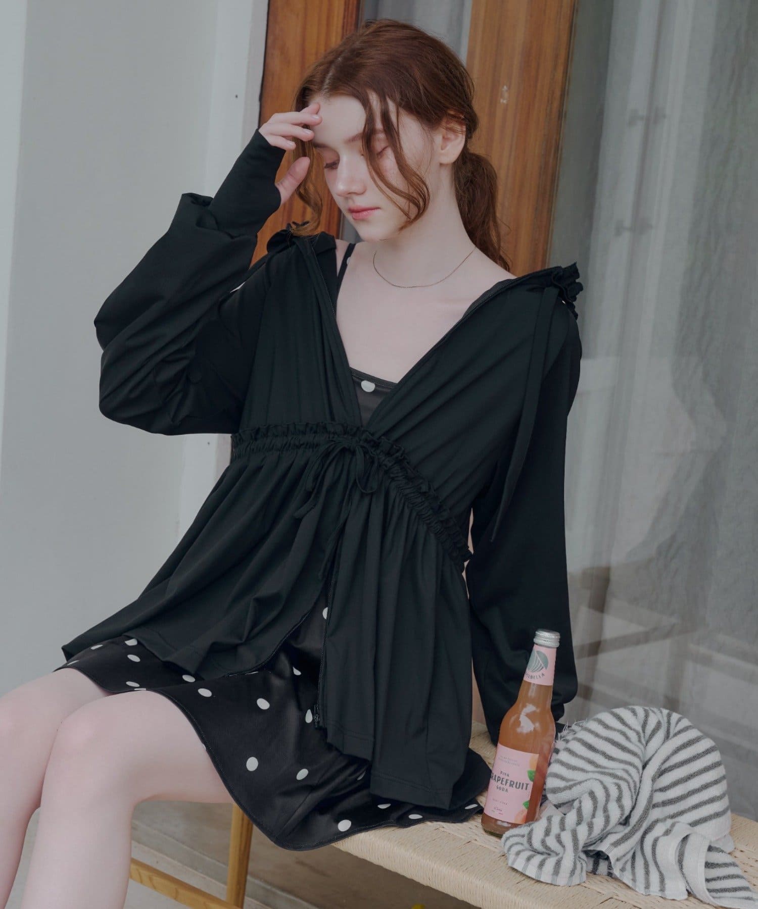 Chico(チコ) 水着/ラッシュガード【SALON by Chico】フリルデザインパーカー