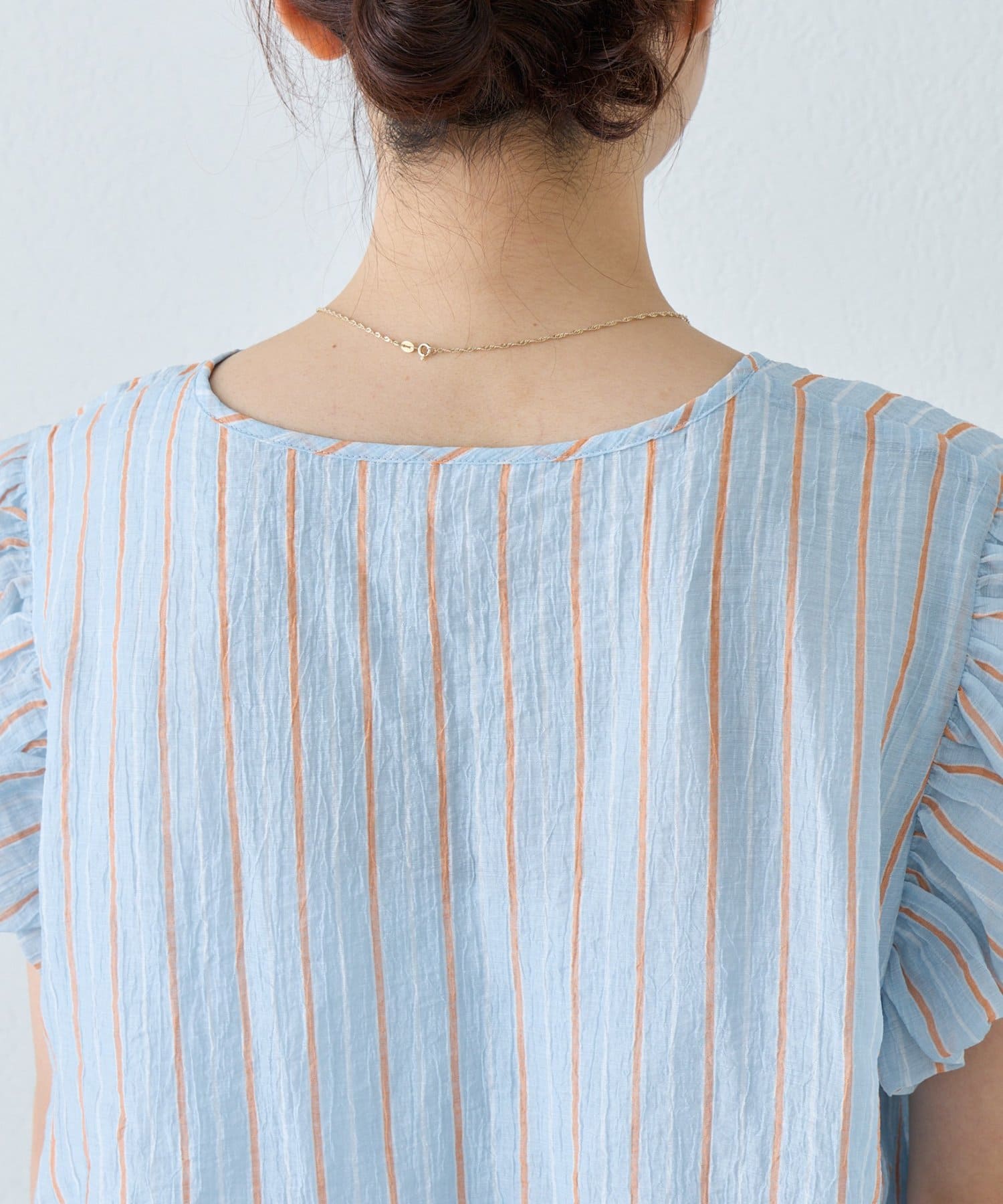 CIAOPANIC TYPY(チャオパニックティピー) 【着映えトップス】裾袖バルーン楊柳ブラウス