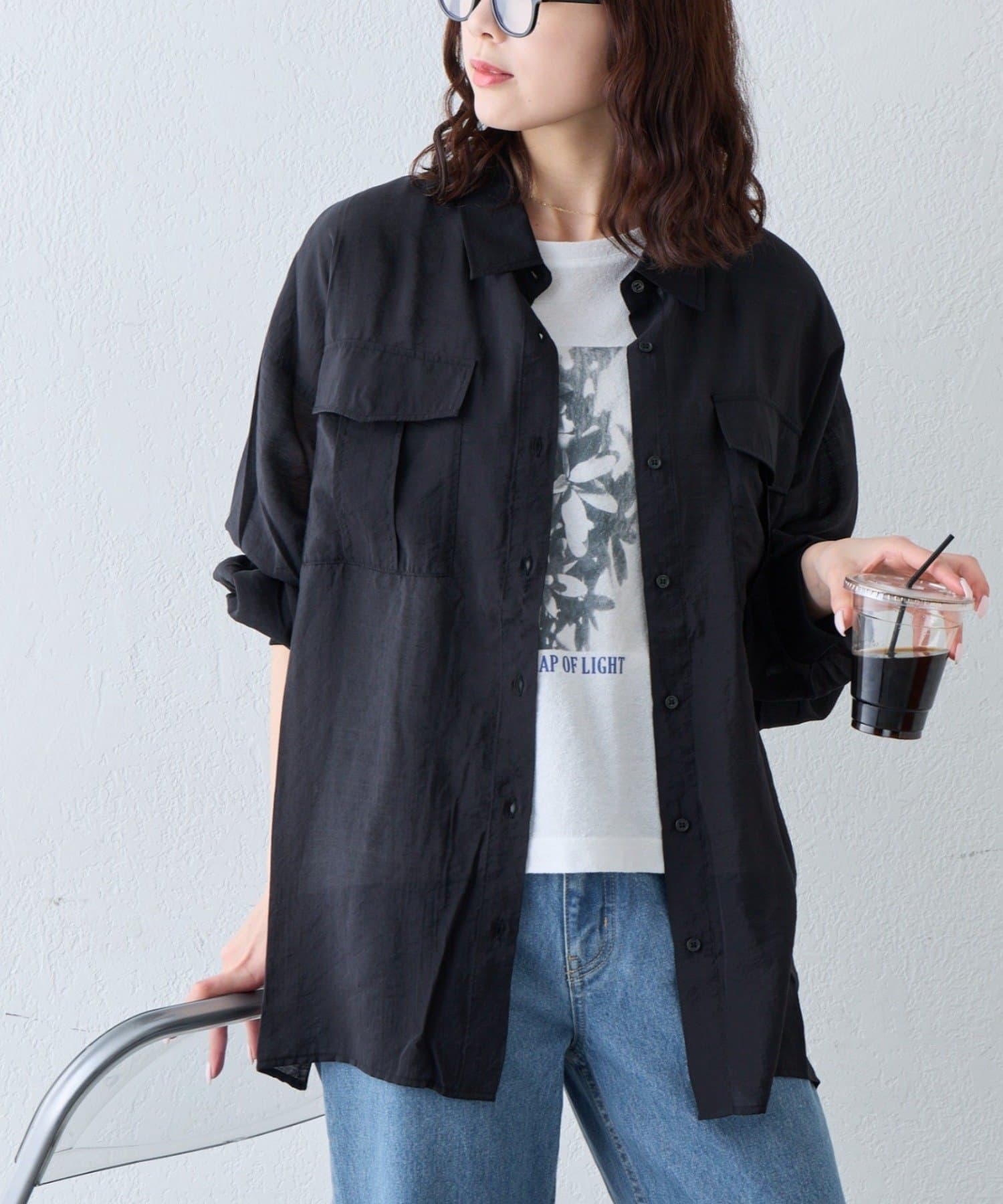 CIAOPANIC TYPY(チャオパニックティピー) 袖リブシアーミリタリーシャツ