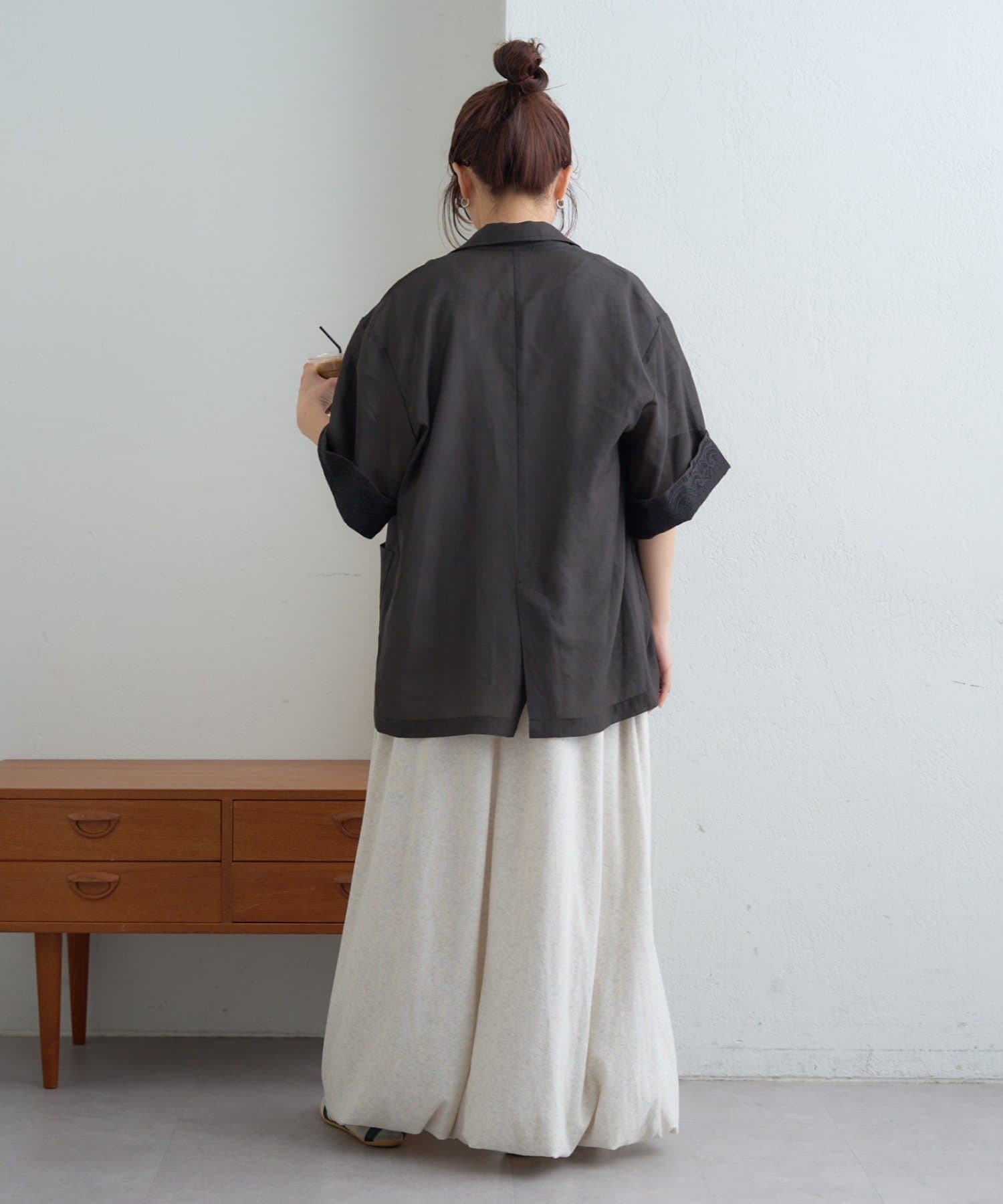 CIAOPANIC TYPY(チャオパニックティピー) 折り返し袖レースシアーシャツジャケット