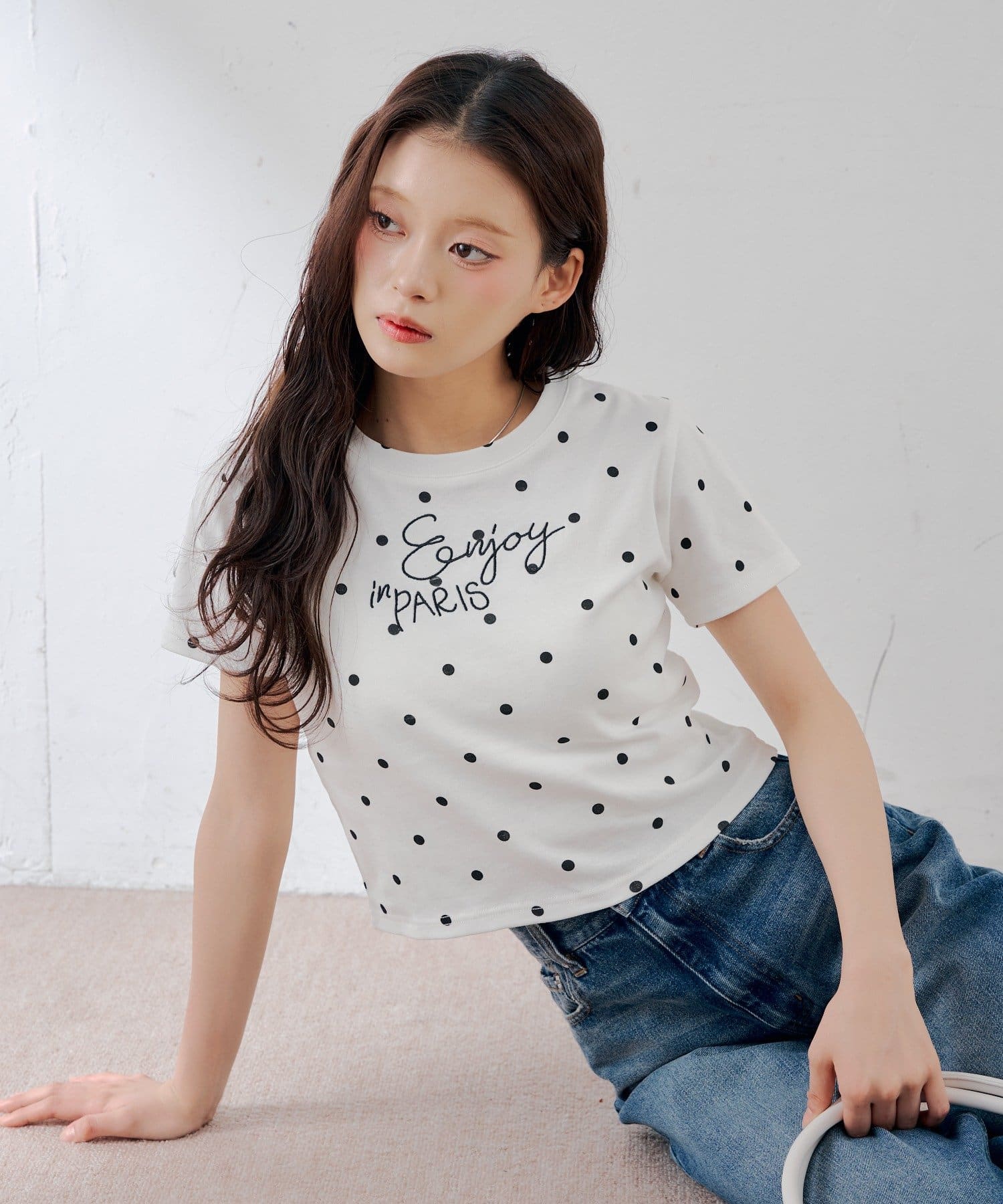 Chico(チコ) ロゴ刺繍チビT