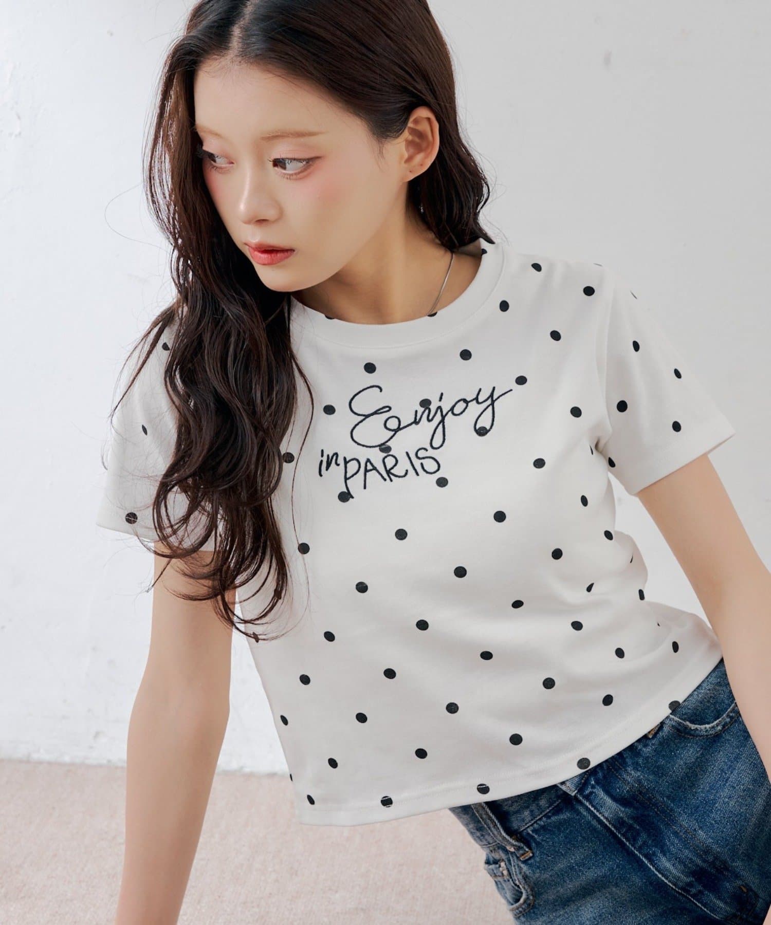 Chico(チコ) ロゴ刺繍チビT