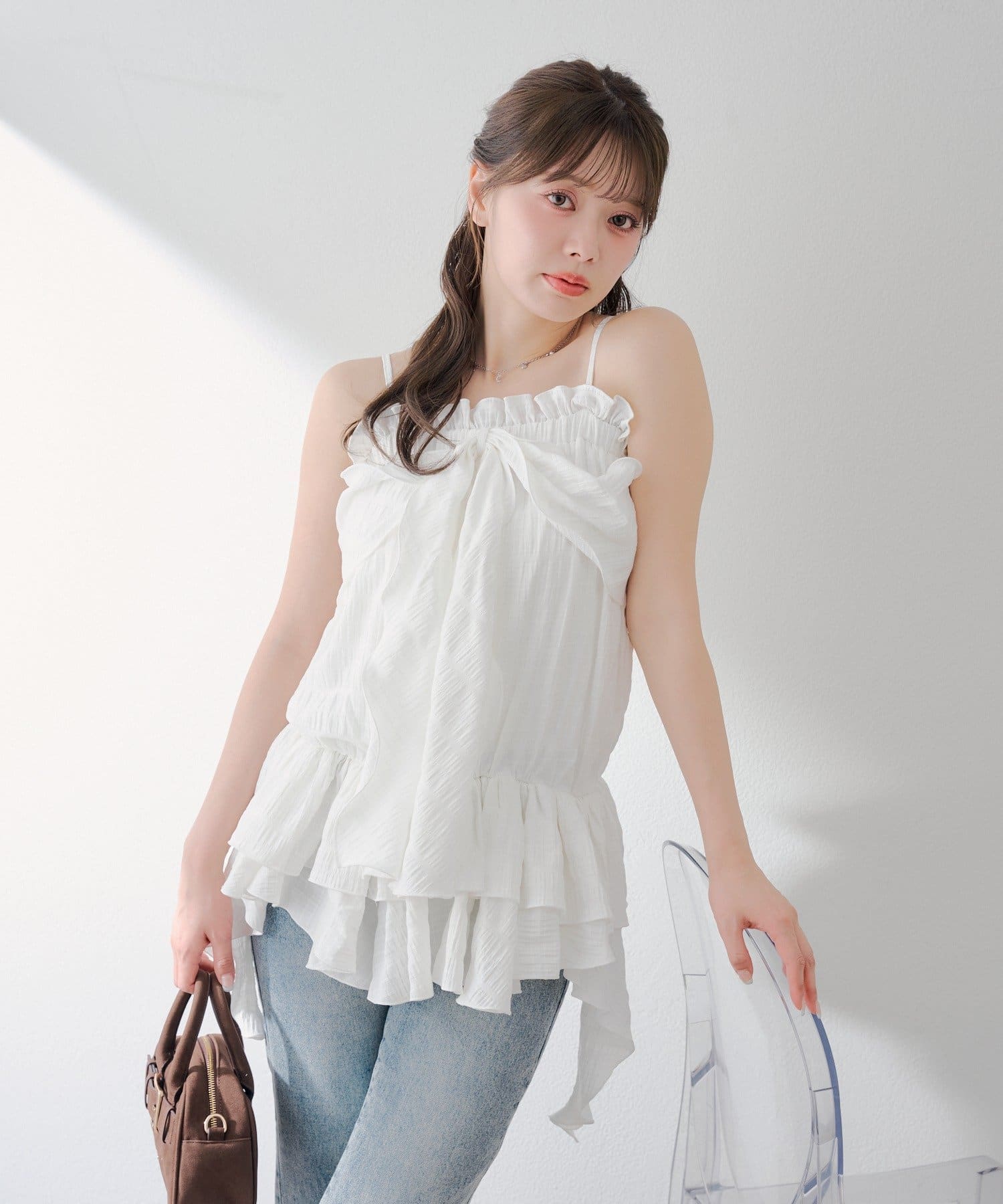 Chico(チコ) ドロップデザインオフショルチュニック