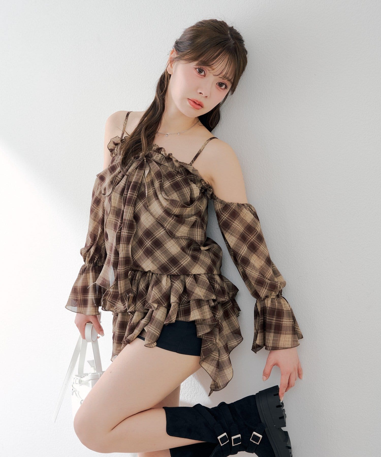 Chico(チコ) ドロップデザインオフショルチュニック