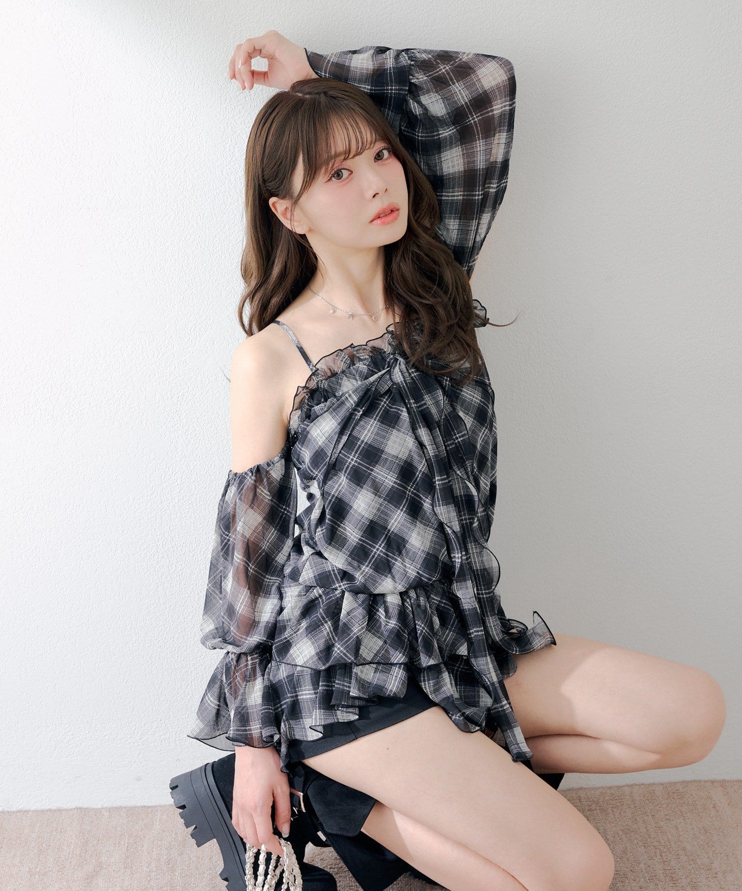 Chico(チコ) ドロップデザインオフショルチュニック