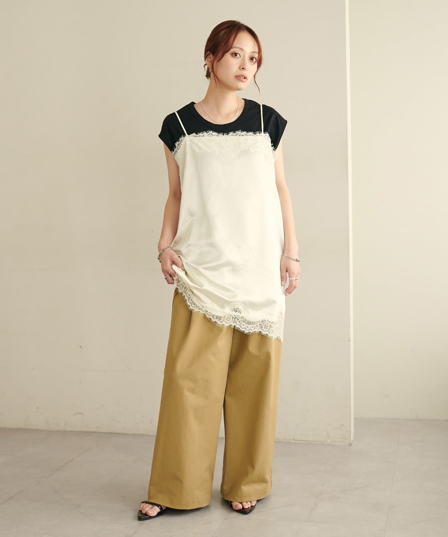 DISCOAT(ディスコート) 【Noka】UネックフレンチTシャツ