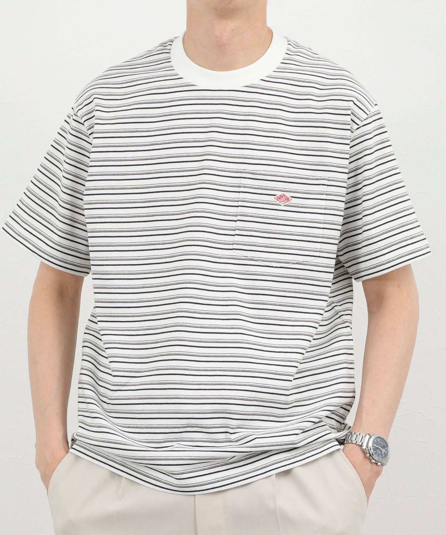 NOLLEY'S(ノーリーズ) 【DANTON】STRIPE POCKET T-SHIRT STRIPE