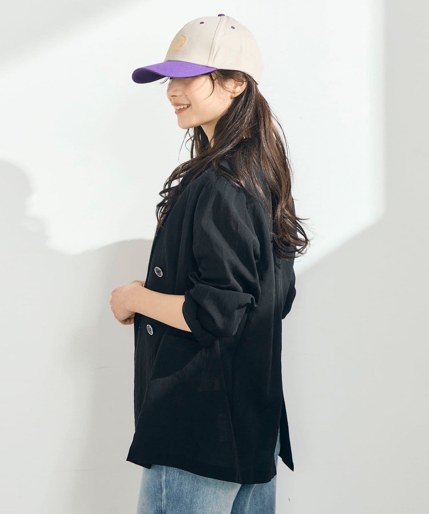 FREDY & GLOSTER(フレディ アンド グロスター) リネン混ライトダブルジャケット