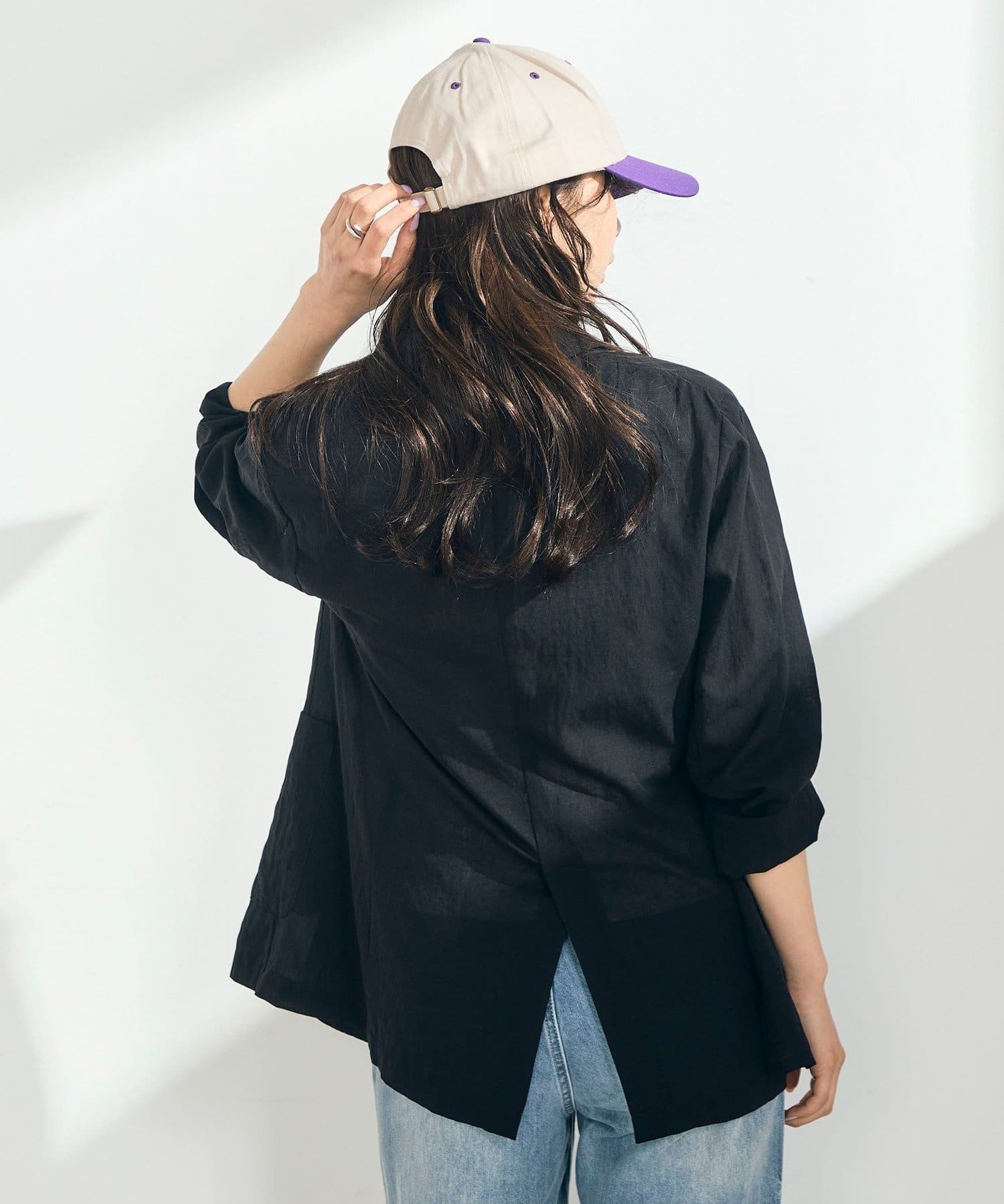 FREDY & GLOSTER(フレディ アンド グロスター) リネン混ライトダブルジャケット