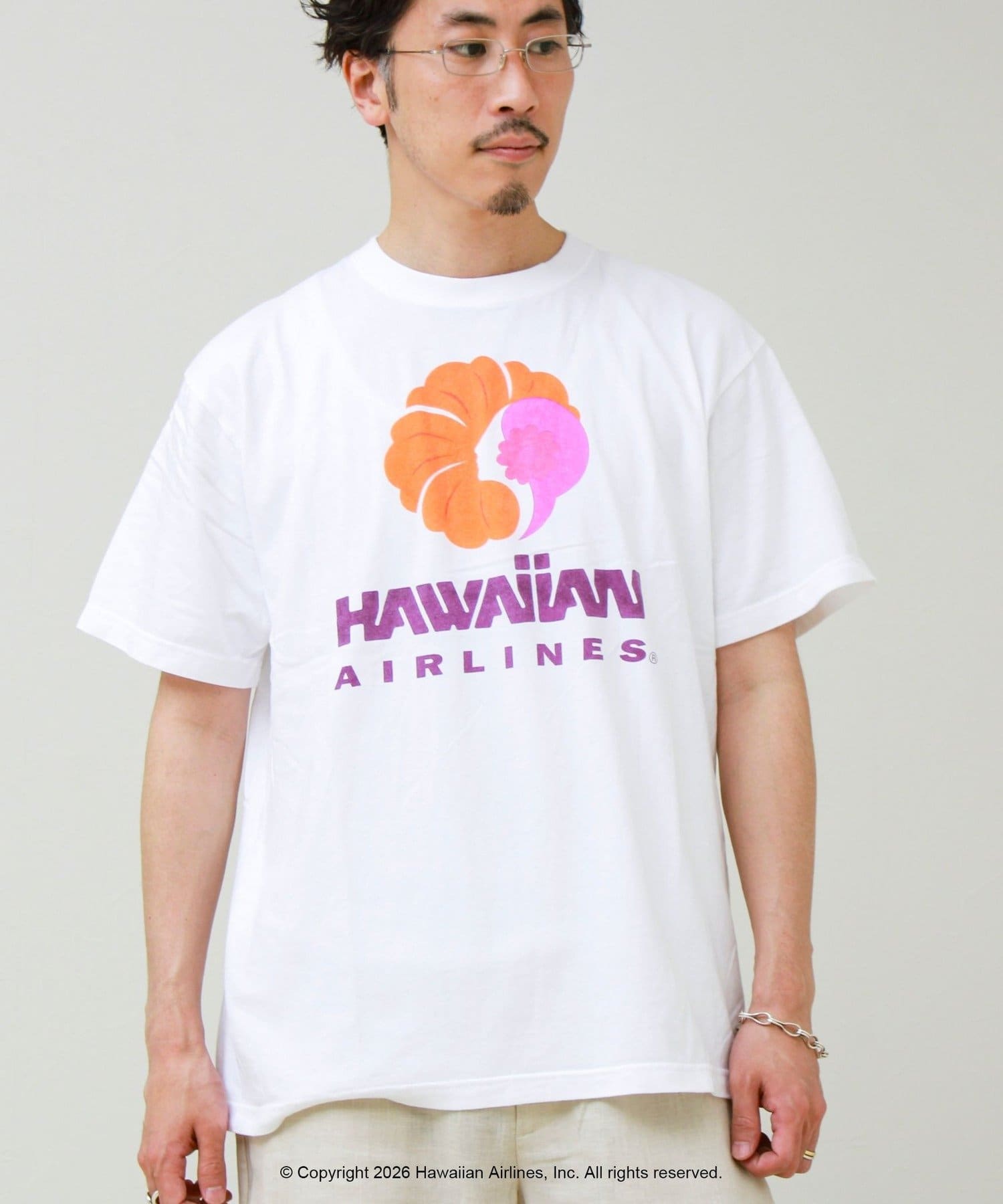 FREDY & GLOSTER(フレディ アンド グロスター) 【GOOD ROCK SPEED】HAWAIIAN AIRLINE ロゴTシャツ