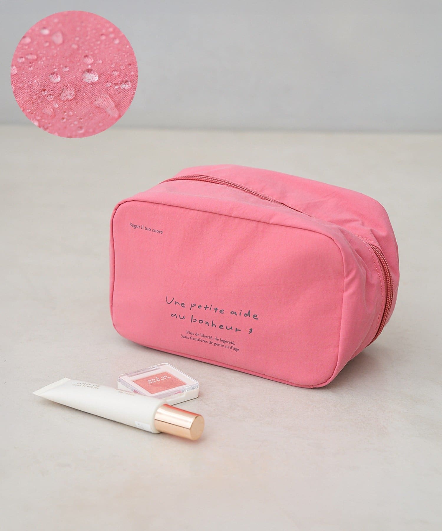 3COINS(スリーコインズ) はっ水スクエアポーチ