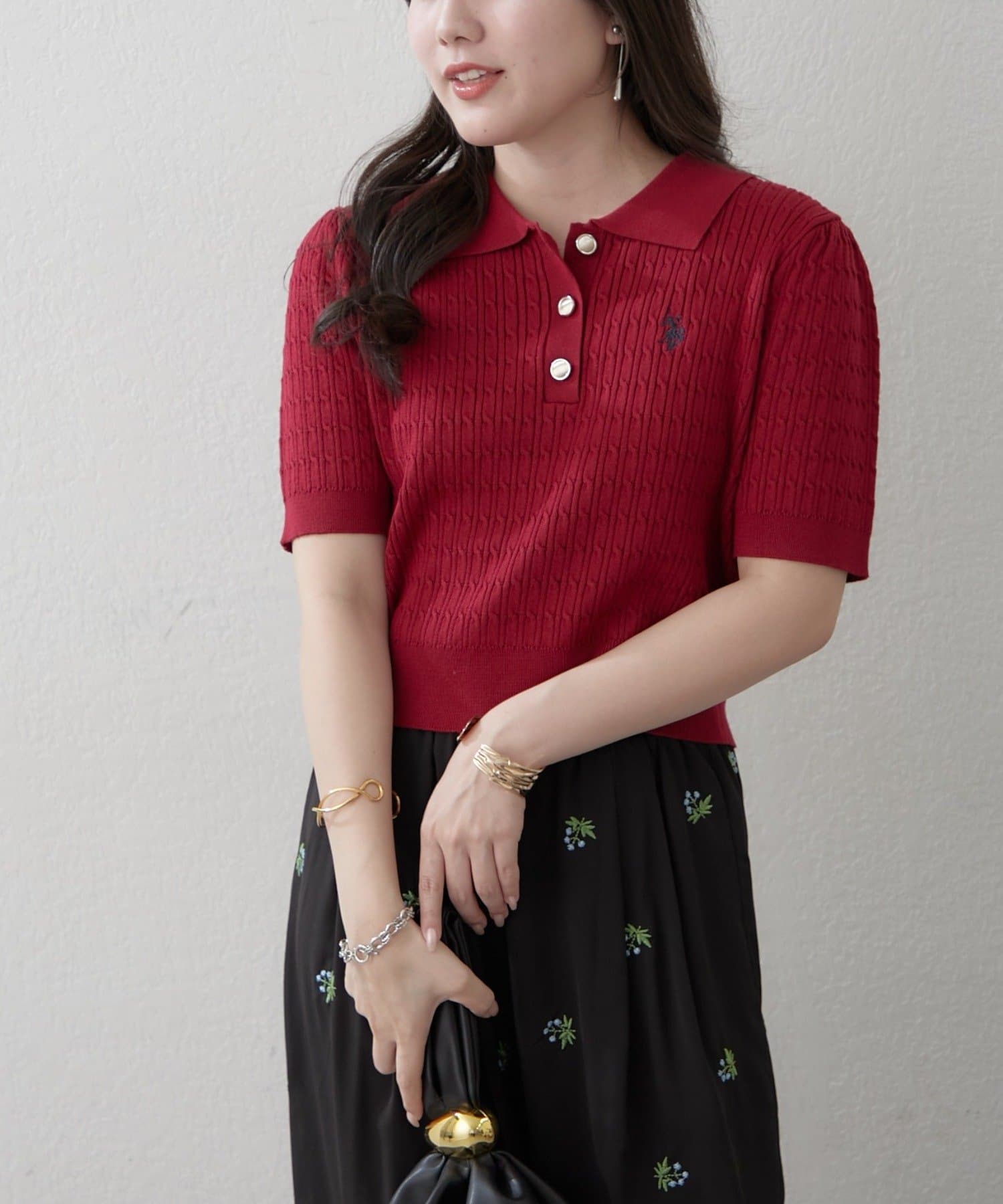 Remind me and forever(リマインドミーアンドフォーエバー) 【U.S.POLOASSN.】半袖ポロニット